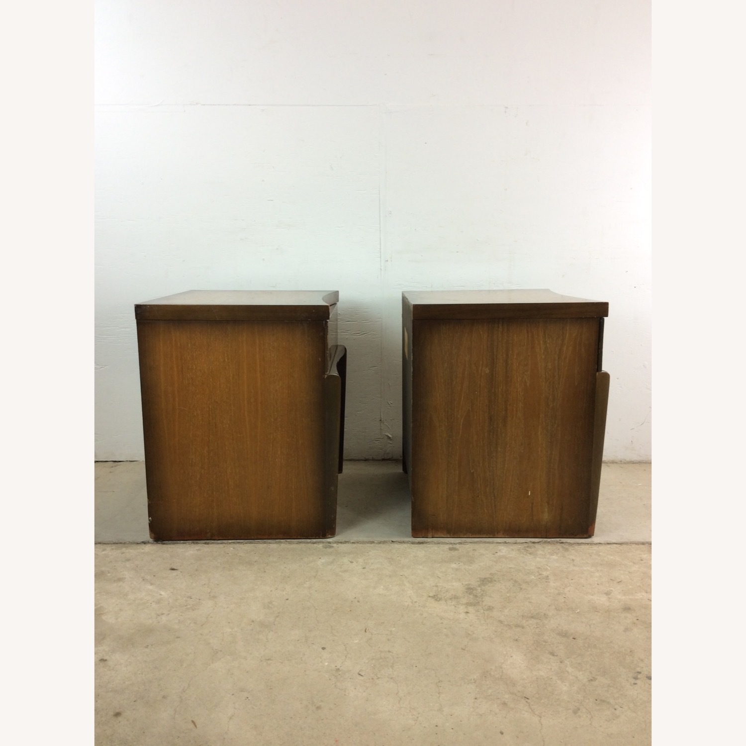 Pair of Mid Century Nightstands with Sled Legs - image-22