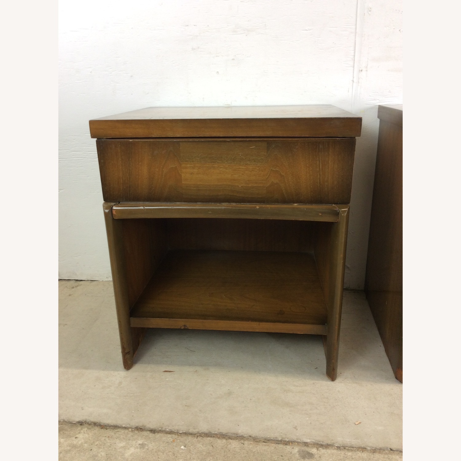 Pair of Mid Century Nightstands with Sled Legs - image-7