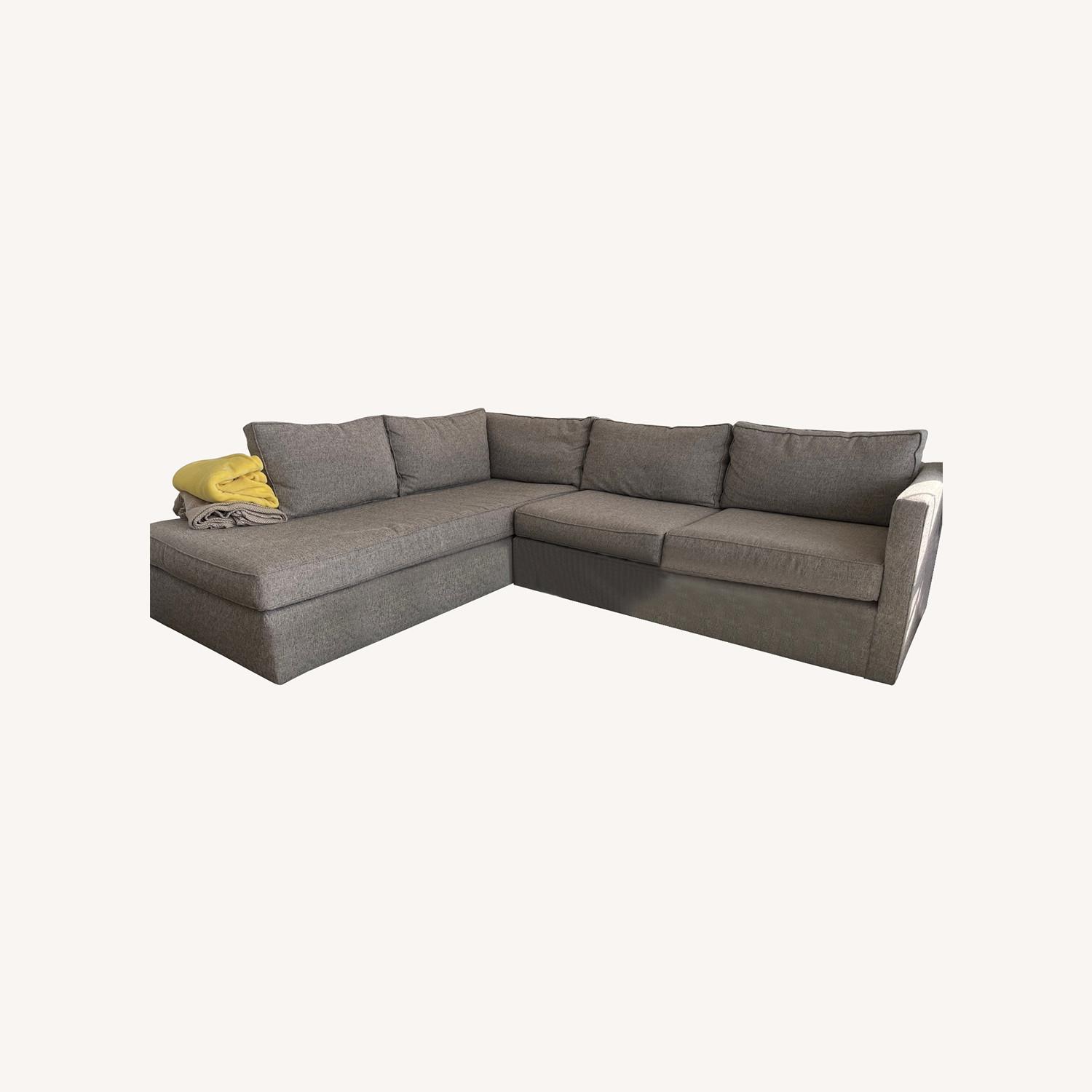 West Elm Harris Bumper Chaise Sectional (104") - image-0