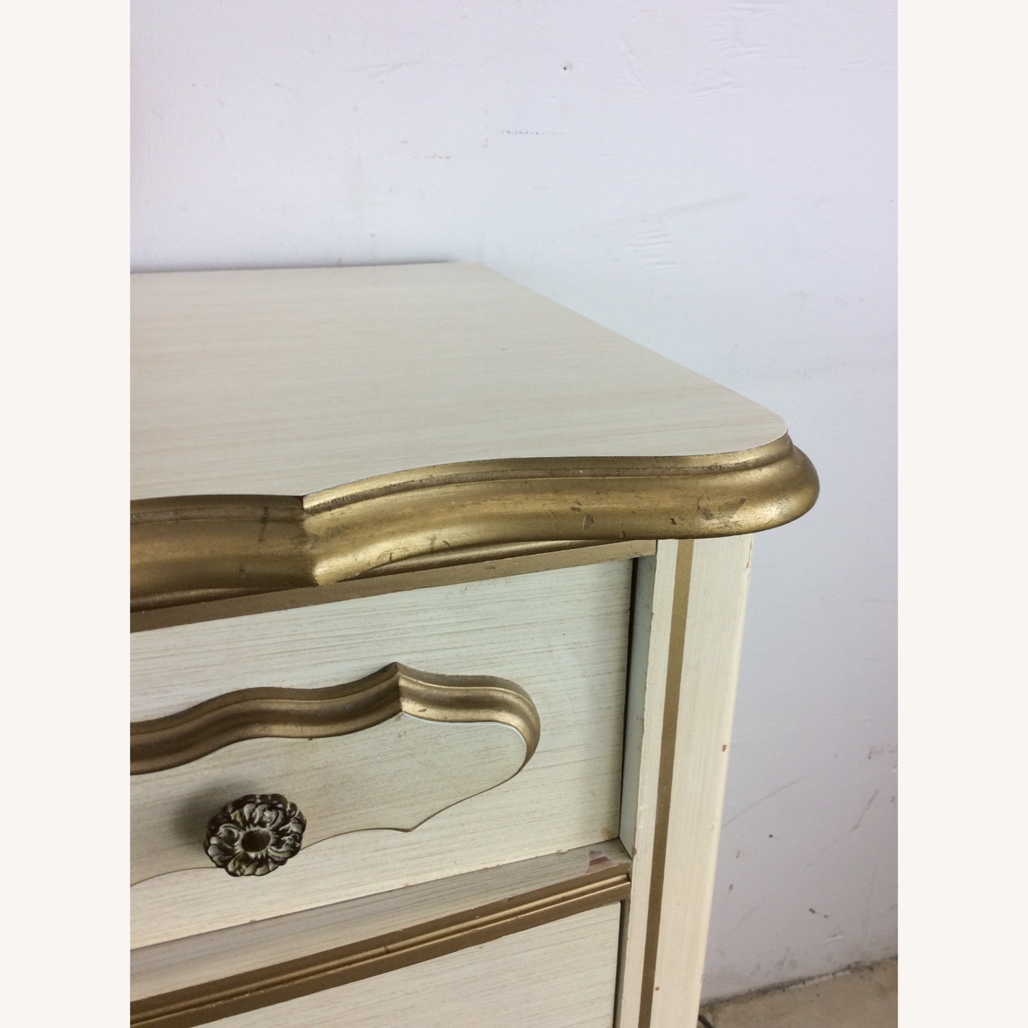 French Provincial Style Lowboy Dresser with Mirror - image-14