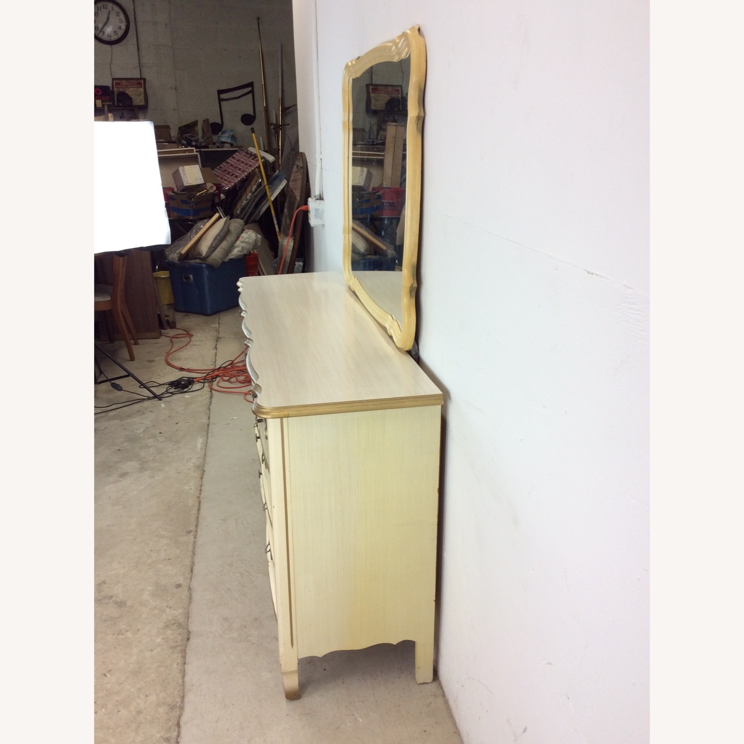 French Provincial Style Lowboy Dresser with Mirror - image-15