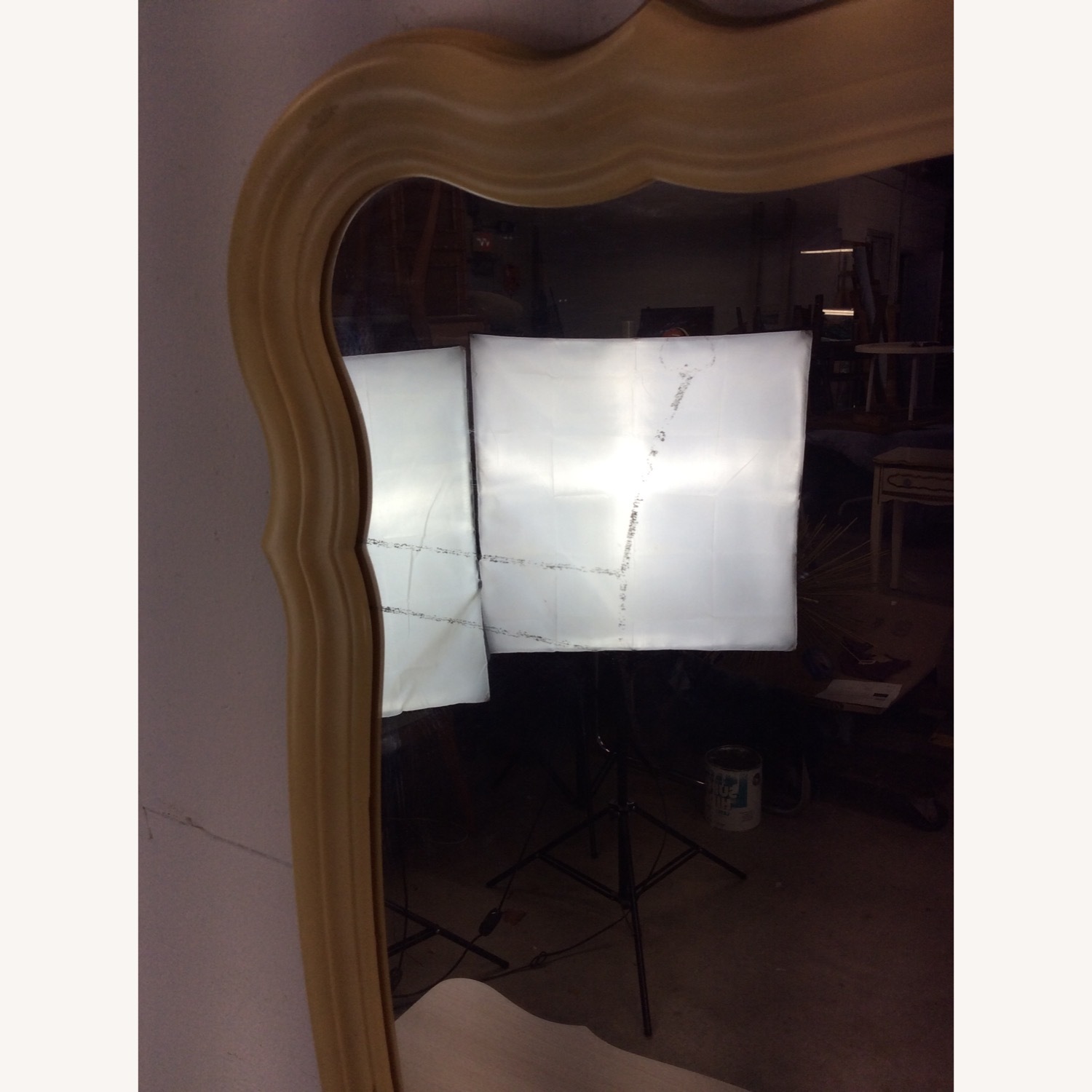 French Provincial Style Lowboy Dresser with Mirror - image-7
