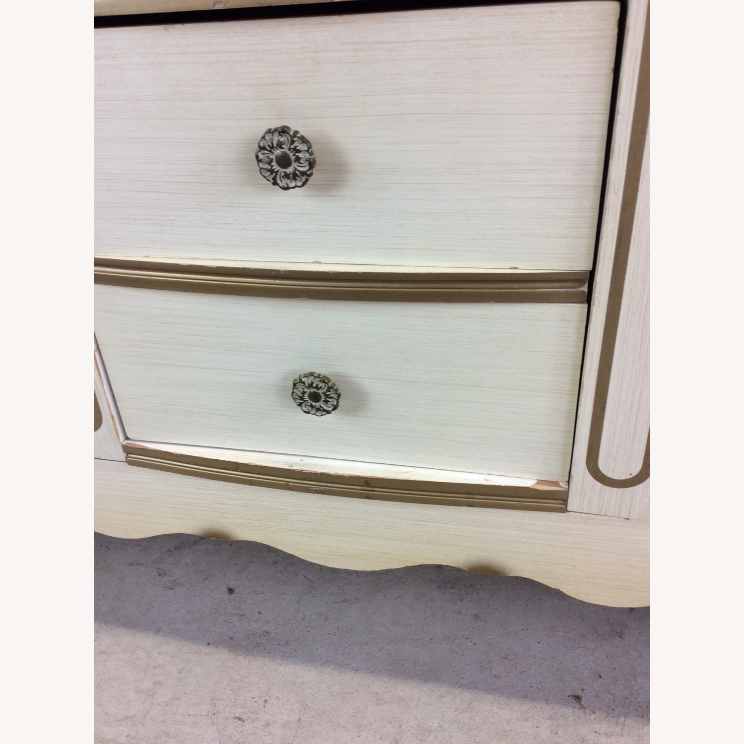 French Provincial Style Lowboy Dresser with Mirror - image-13