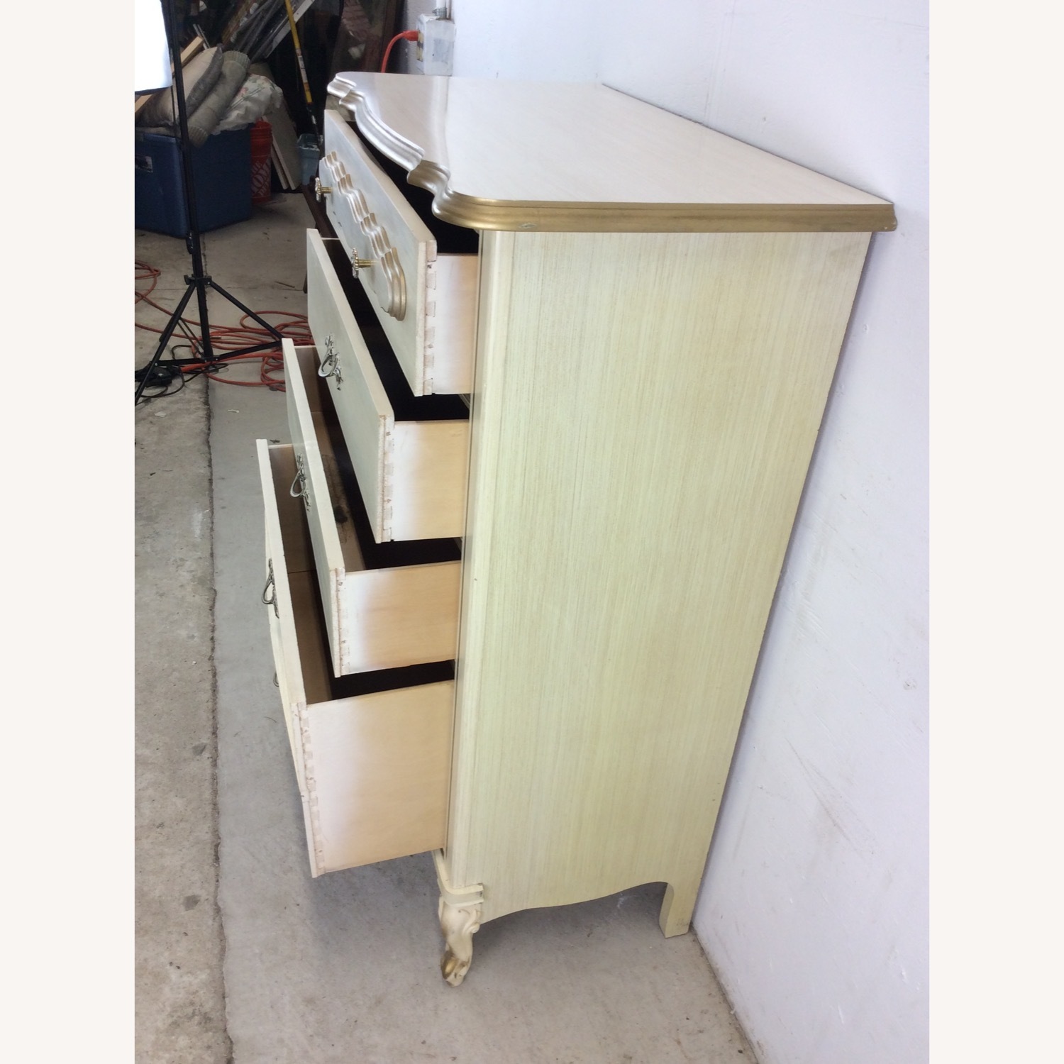 French Provincial Style Highboy with 5 Drawers - image-19