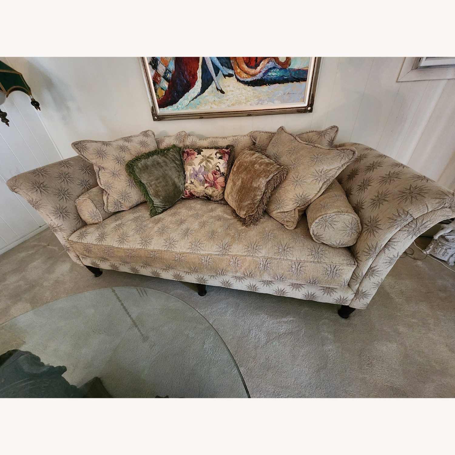 Beige 3 Seater Sofa - image-1