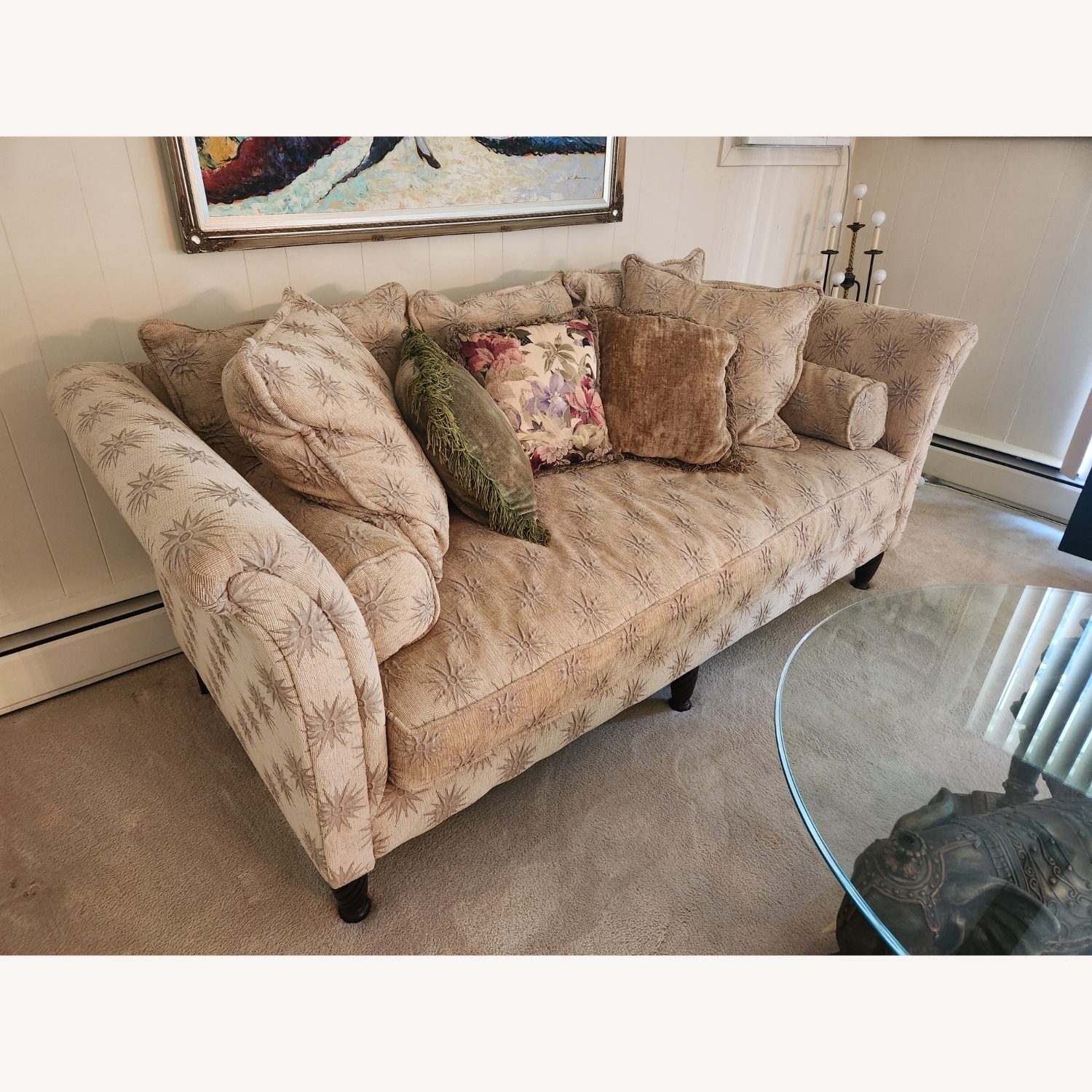 Beige 3 Seater Sofa - image-5
