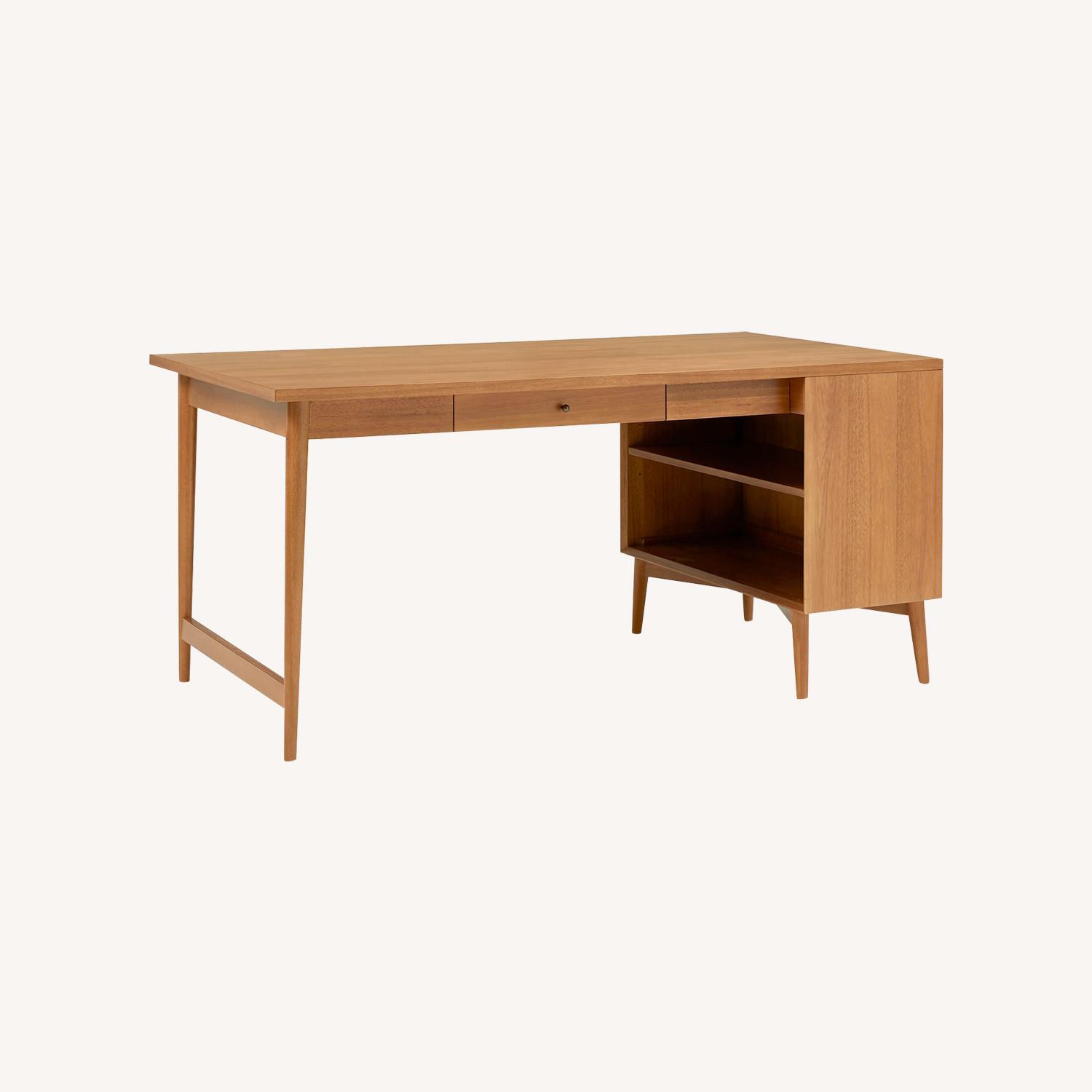 West Elm Mid-Century Peninsula Desk - image-0