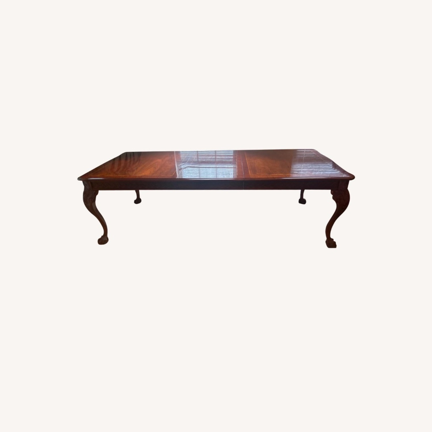 8 Cushion Chair Victorian Style Dining Table Set - image-0