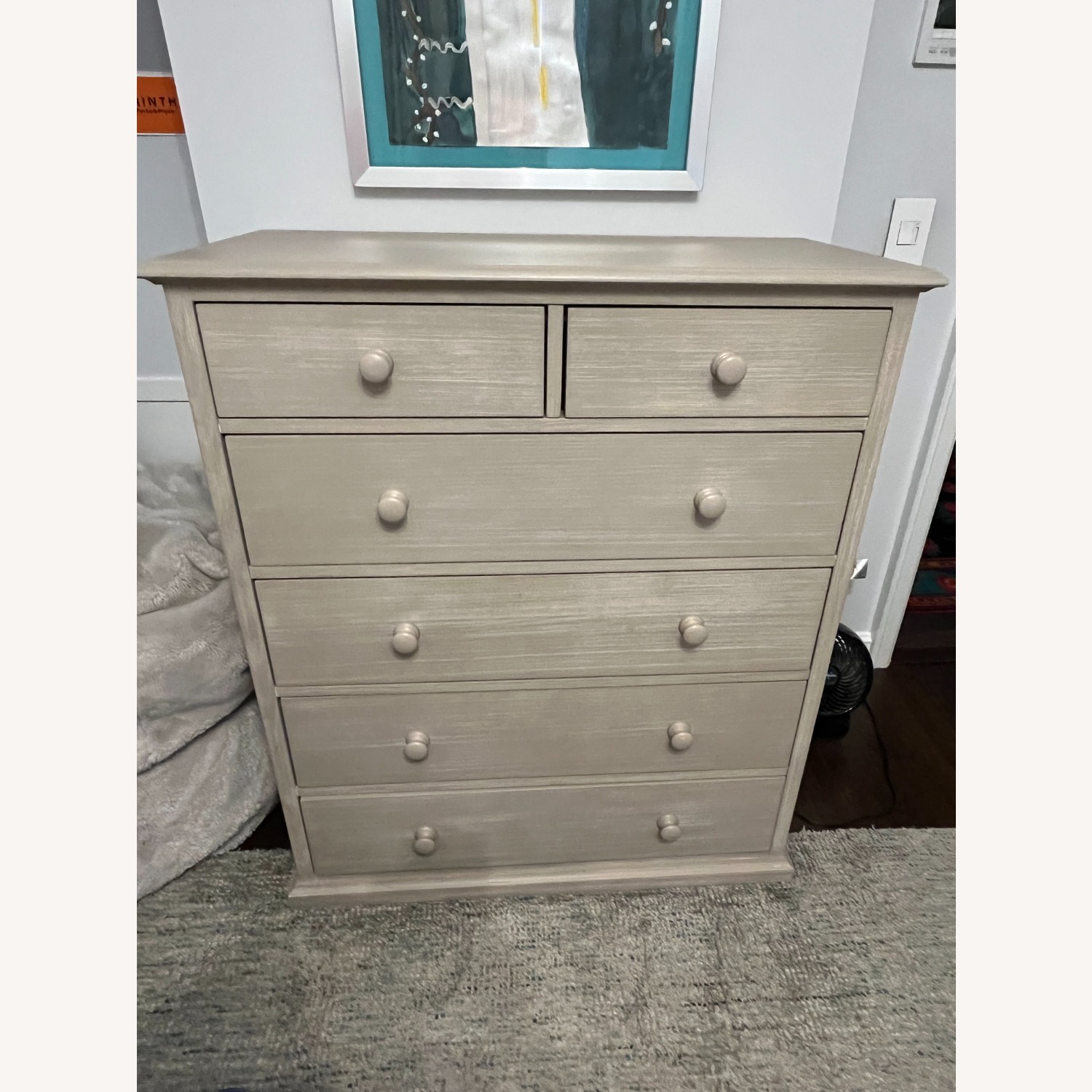 Pottery Barn Teen Hampton Brushed Fog 6 Drawer Dresser - image-1