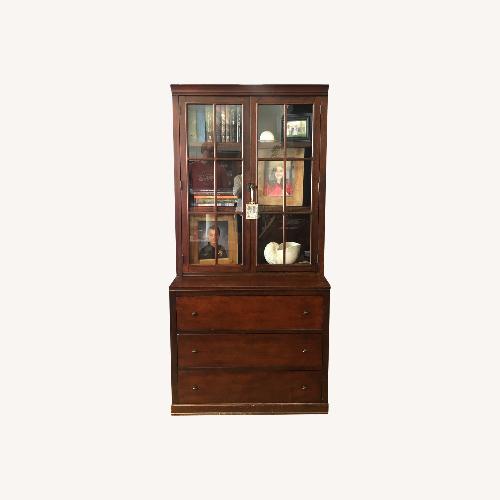 Used Pottery Barn Bookcases Wood/Glass for sale on AptDeco