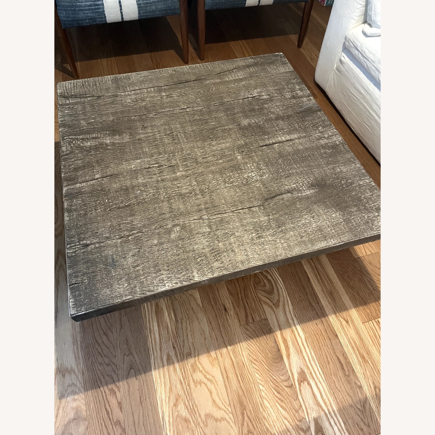 Reclaimed Oak Plinth Square Coffee Table - image-3