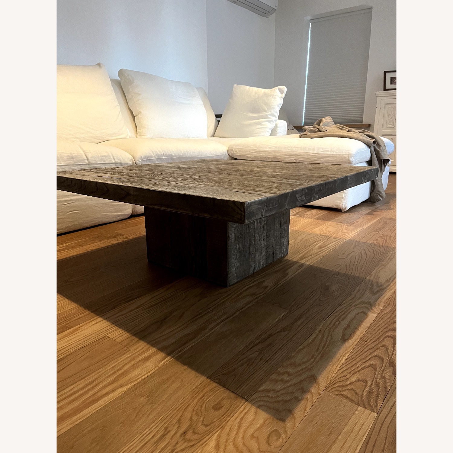 Reclaimed Oak Plinth Square Coffee Table - image-2