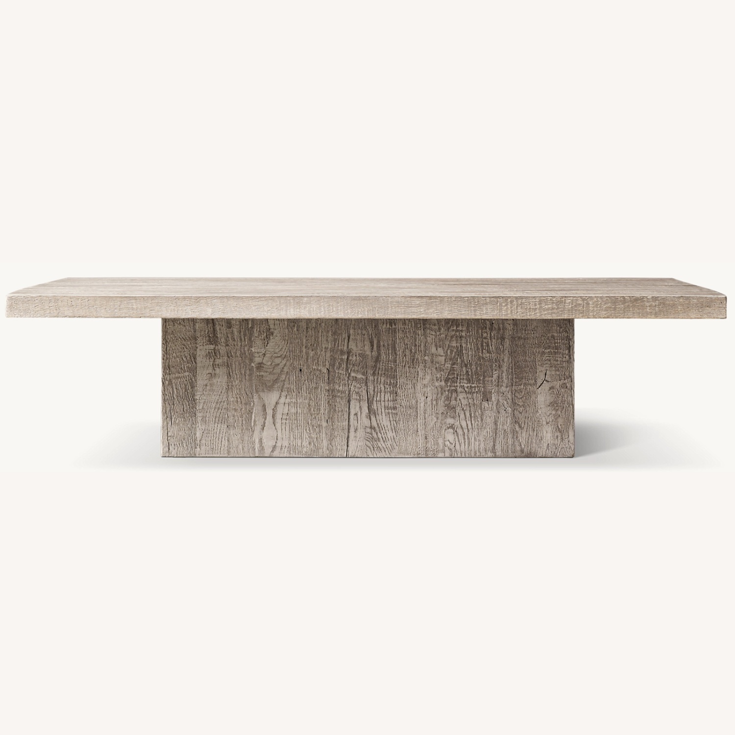 Reclaimed Oak Plinth Square Coffee Table - image-0