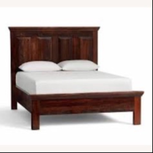 Used Pottery Barn King Bowry Reclaimed Wood Bed for sale on AptDeco