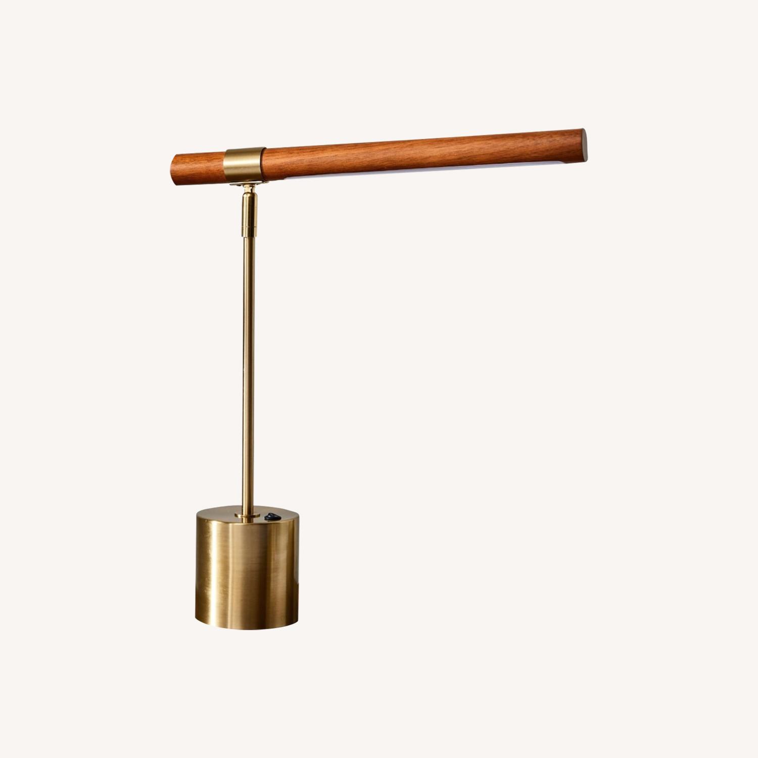 West Elm Linear Wood LED Table Lamp (18") - image-0