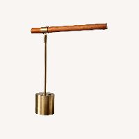 West Elm Linear Wood LED Table Lamp (18")