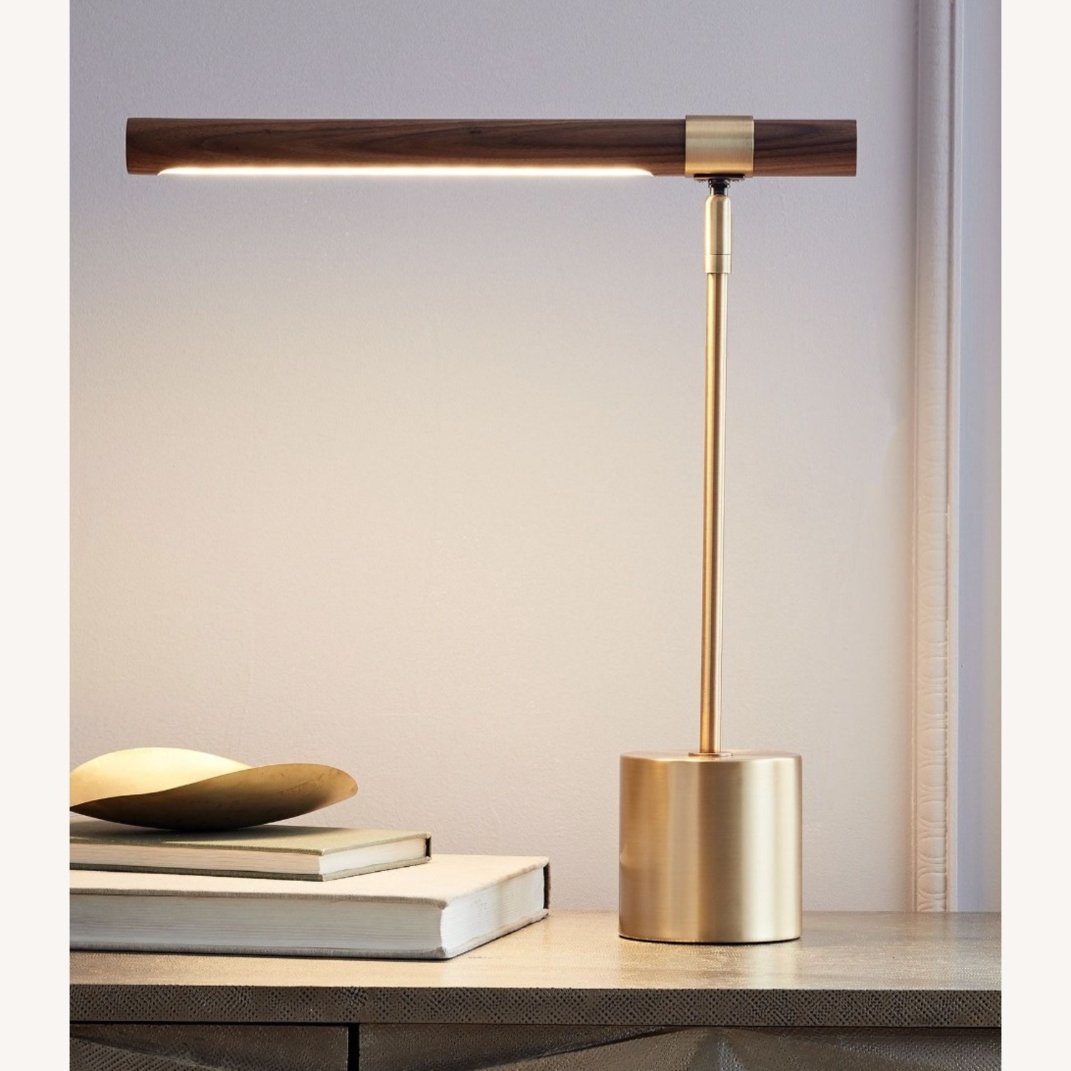West Elm Linear Wood LED Table Lamp (18") - image-3