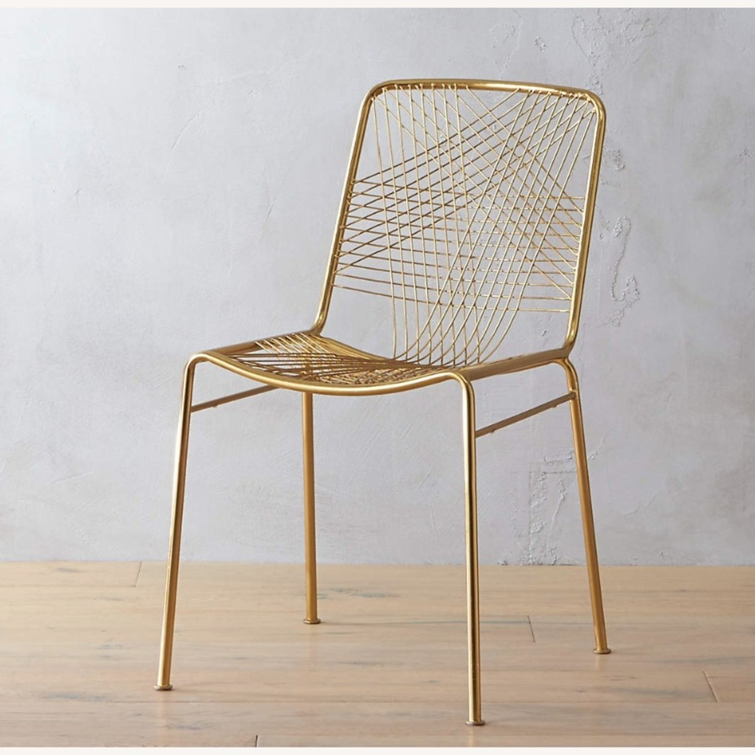 CB2 Alpha Brass Metal Chair - image-1