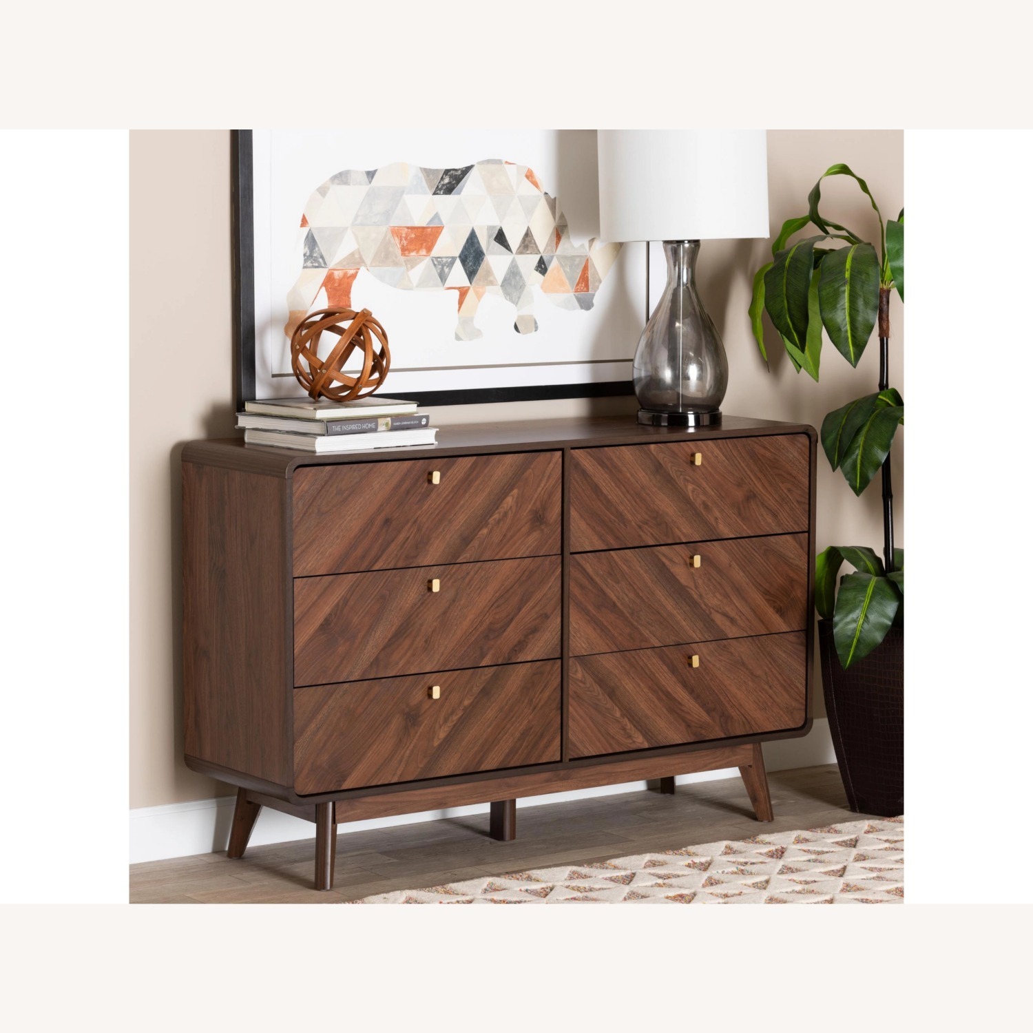 Baxton Studio Markell 52" 6 Drawer Dresser - image-1