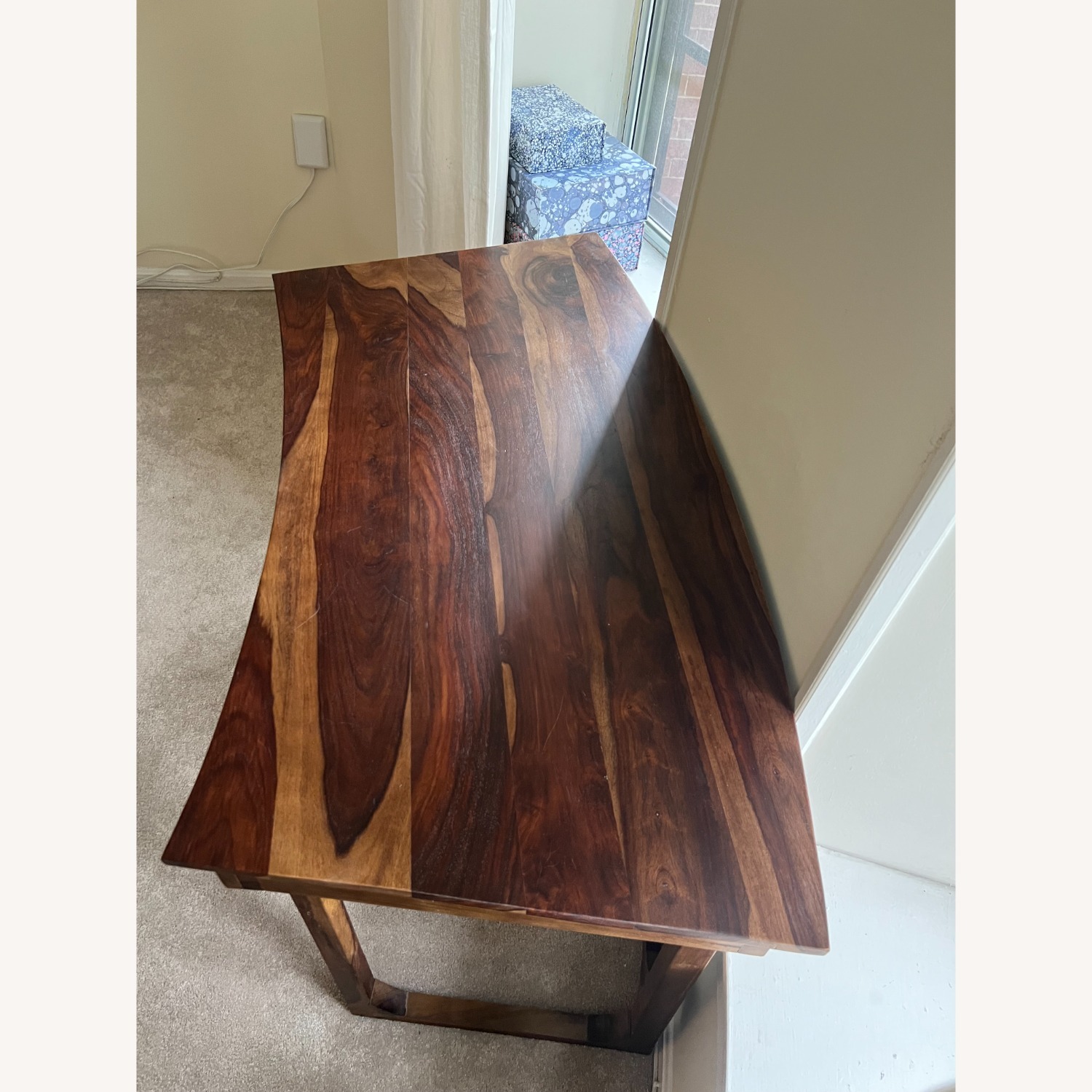 Grandin Road Lincoln Sheesham Curved Desk - image-7