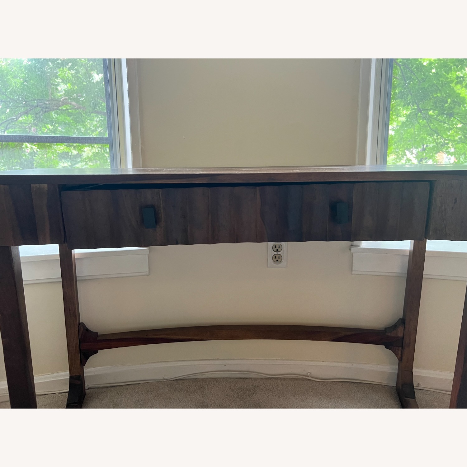 Grandin Road Lincoln Sheesham Curved Desk - image-9