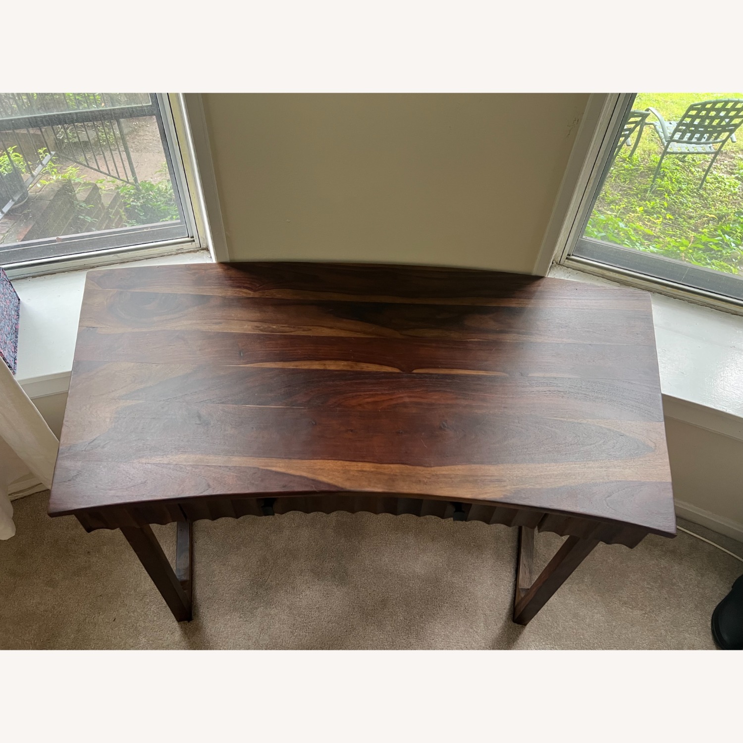 Grandin Road Lincoln Sheesham Curved Desk - image-3