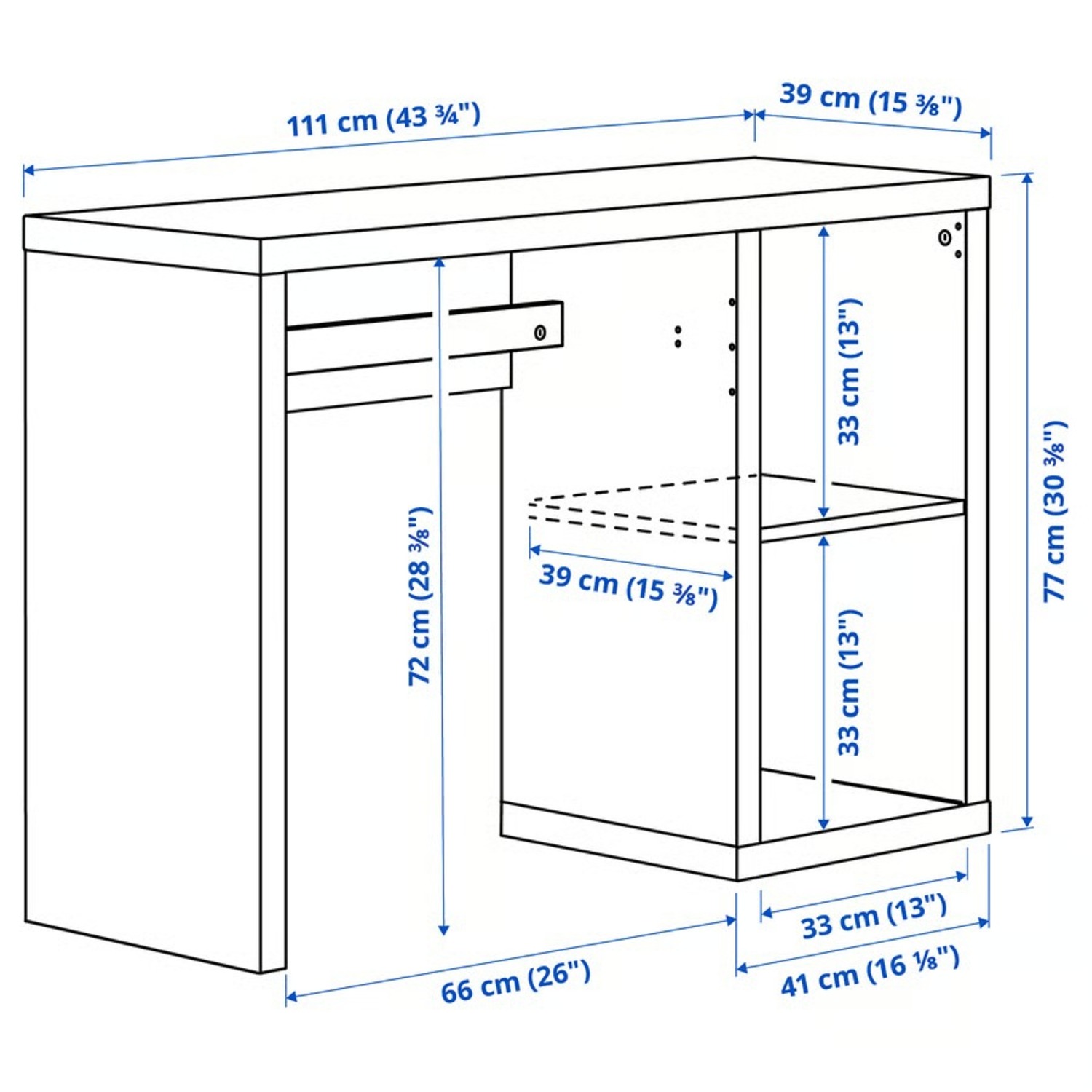 IKEA Kallax Desk 44" - image-2