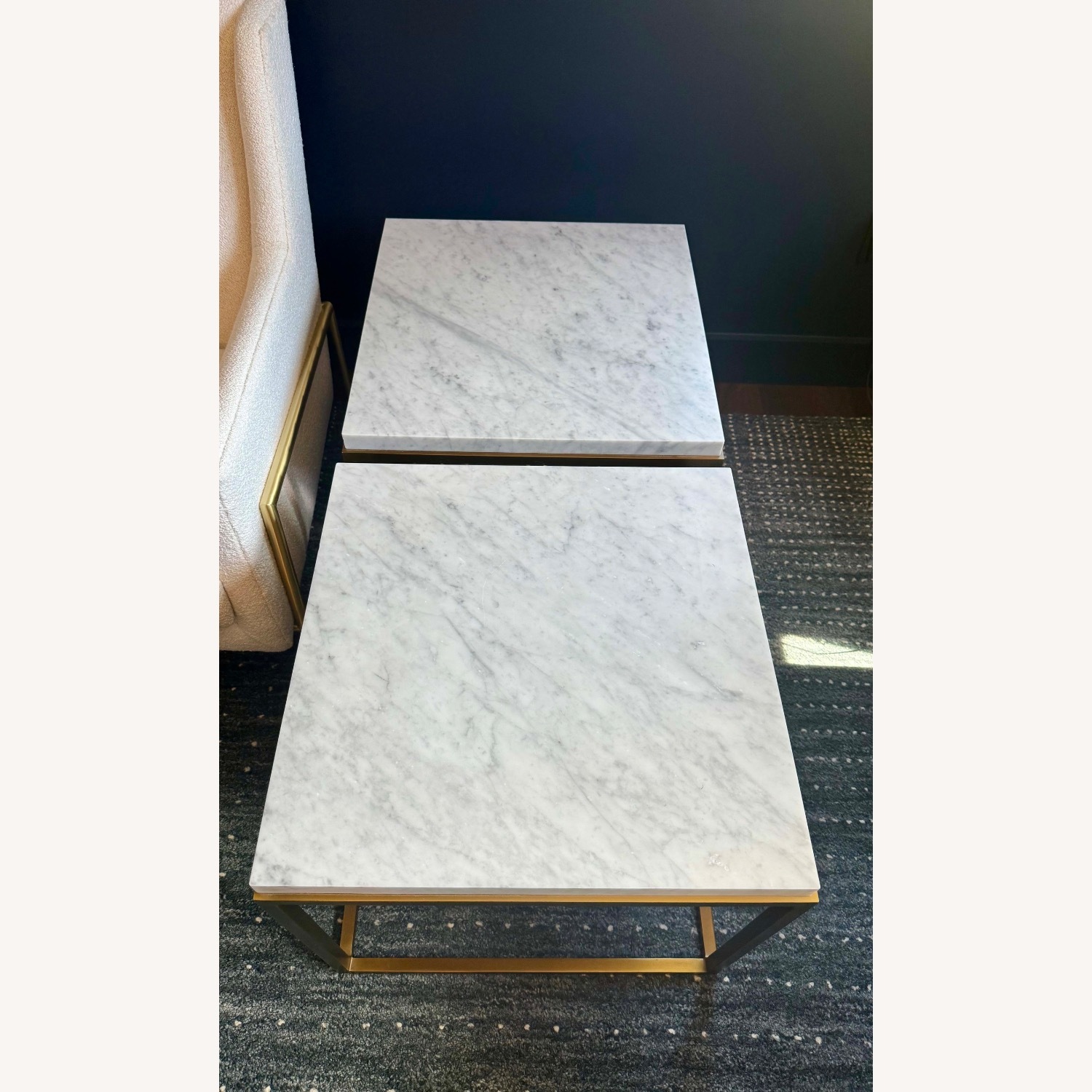 RH Nicholas Marble Square Side Table x 2 - image-20