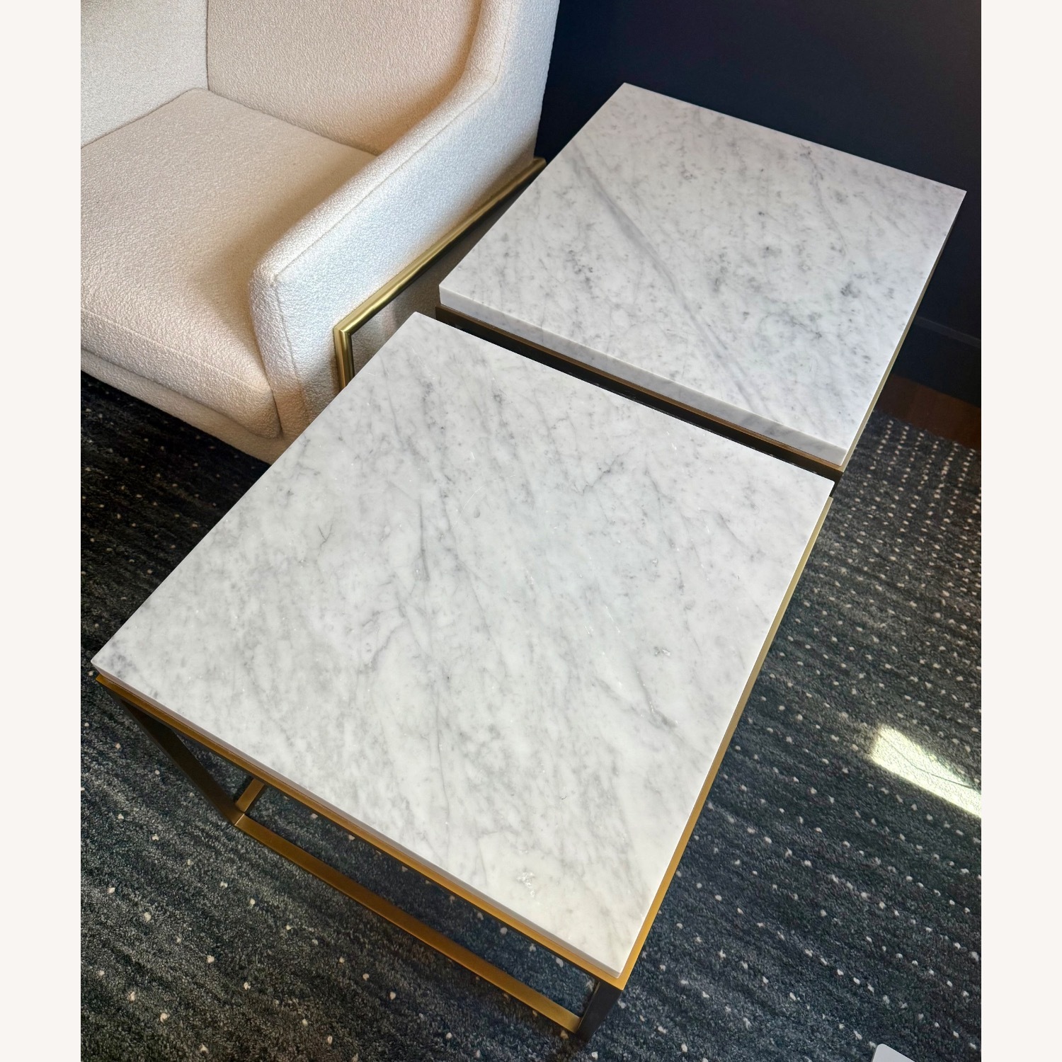RH Nicholas Marble Square Side Table x 2 - image-21