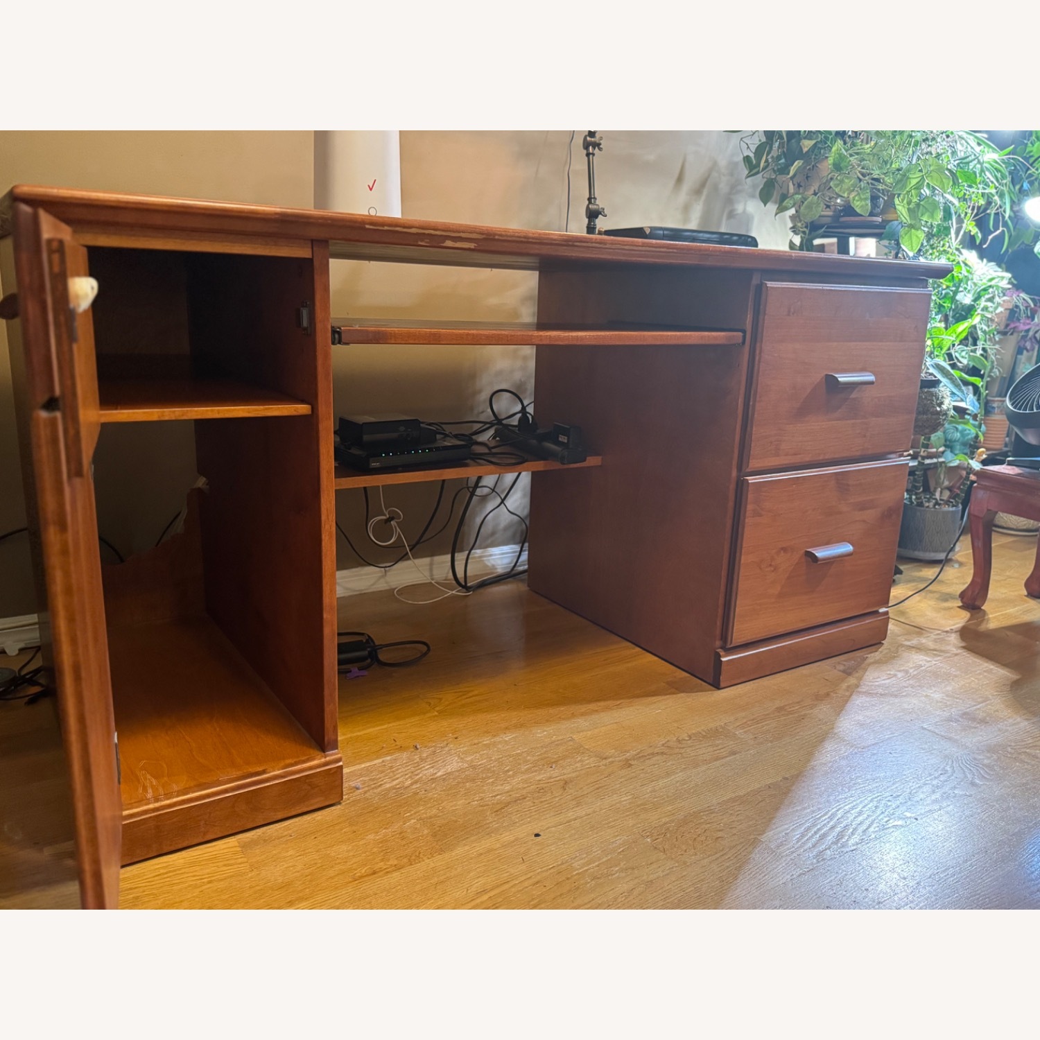 Cherry-wood Home Office Desk - image-4