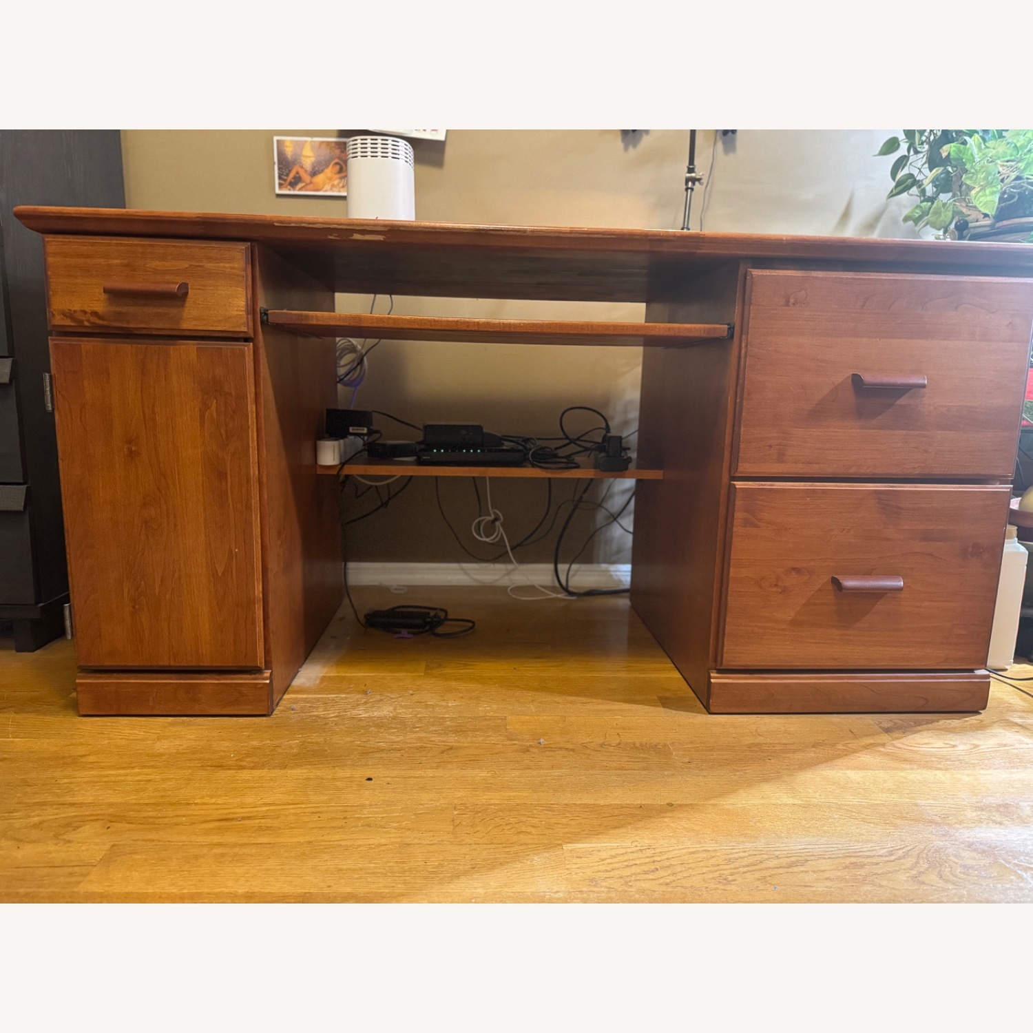Cherry-wood Home Office Desk - image-15