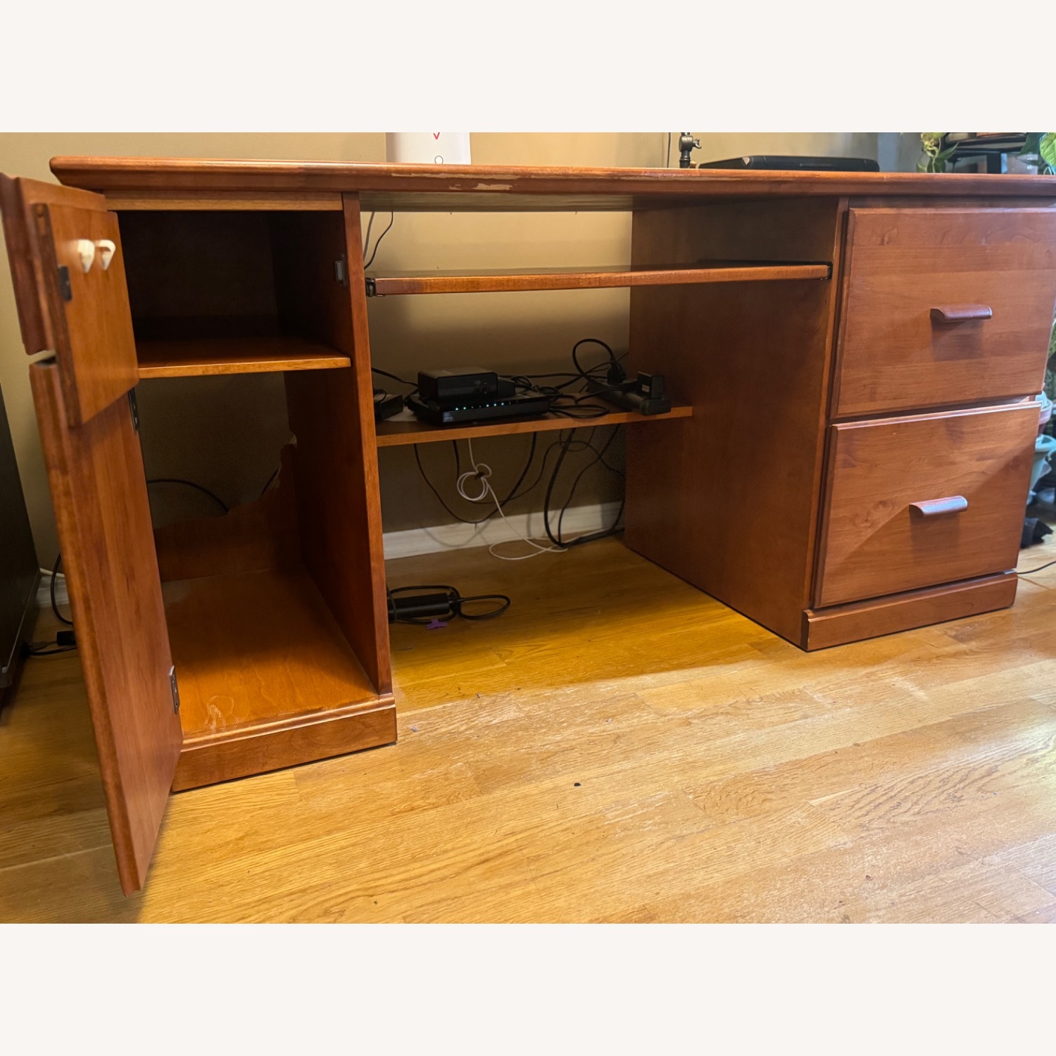 Cherry-wood Home Office Desk - image-3