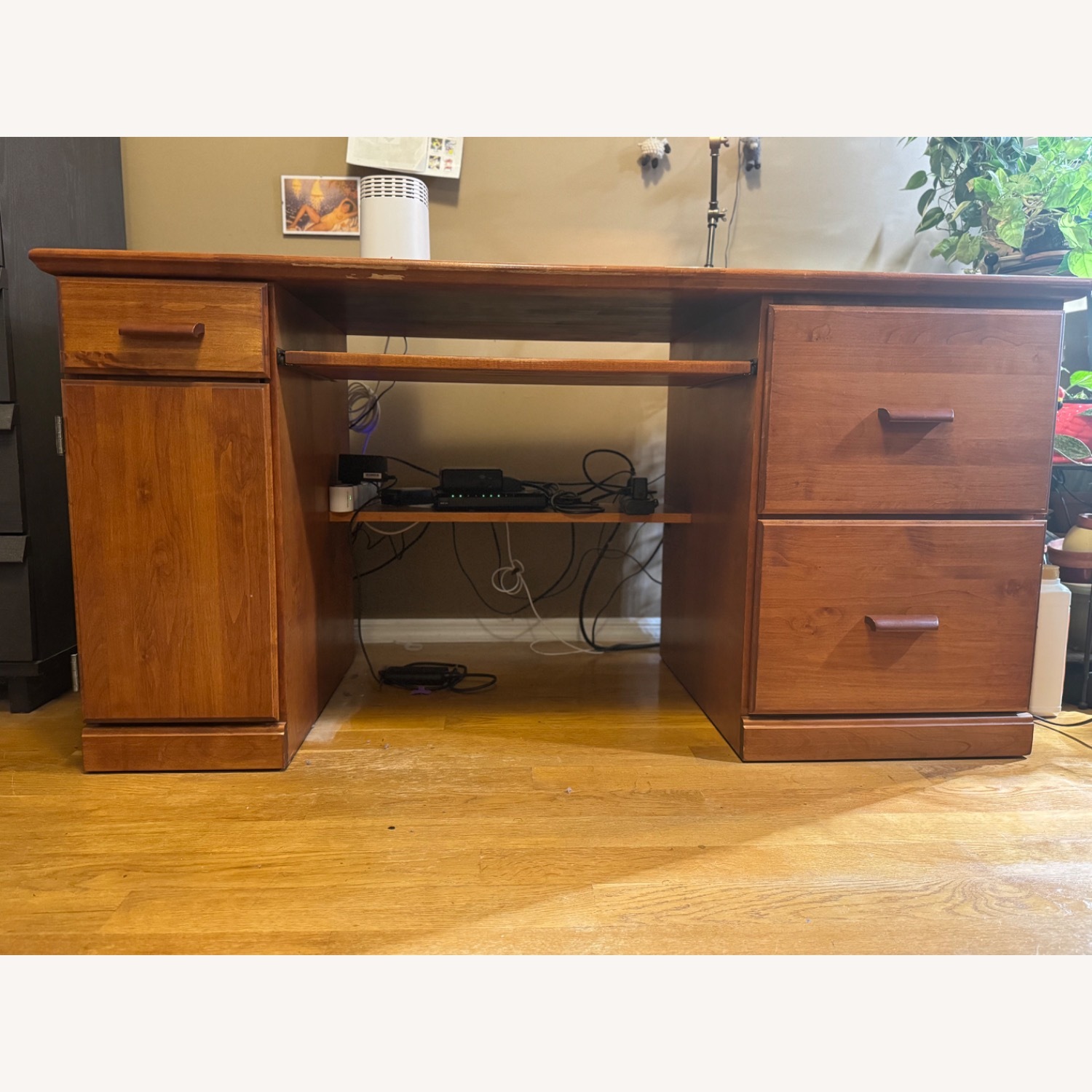 Cherry-wood Home Office Desk - image-16