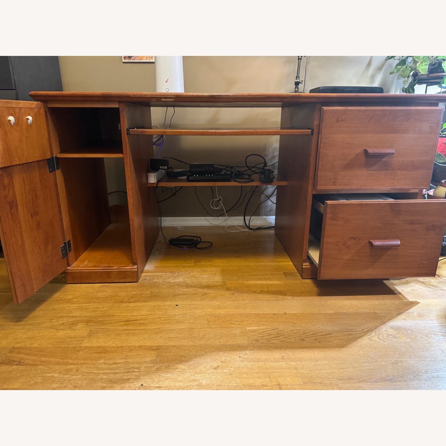 Cherry-wood Home Office Desk - image-14