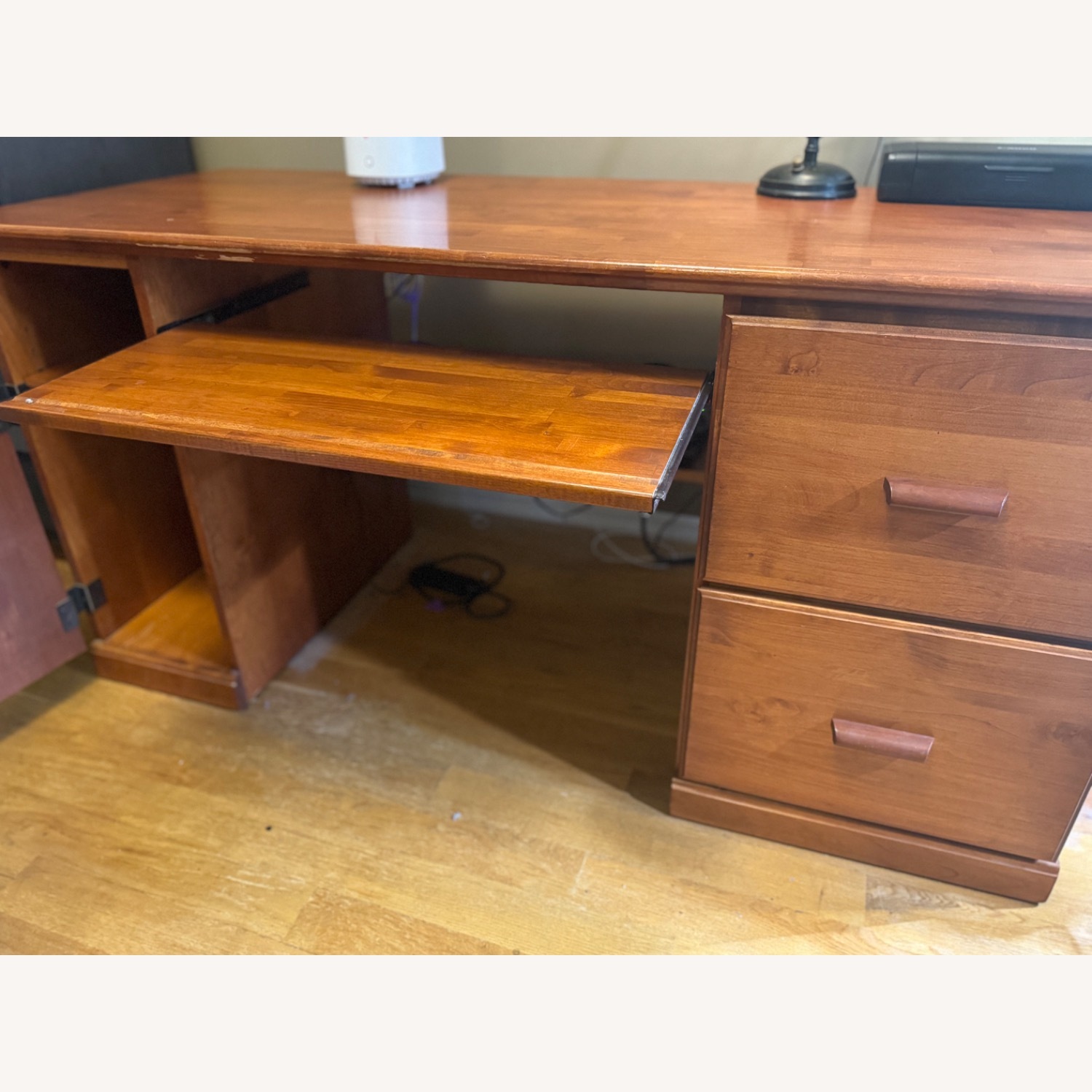 Cherry-wood Home Office Desk - image-9