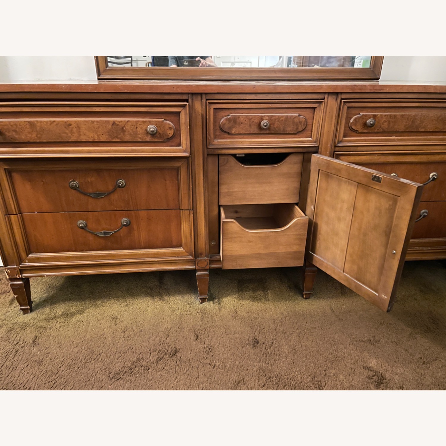Mid-Century Modern Dresser W Mirror - image-2