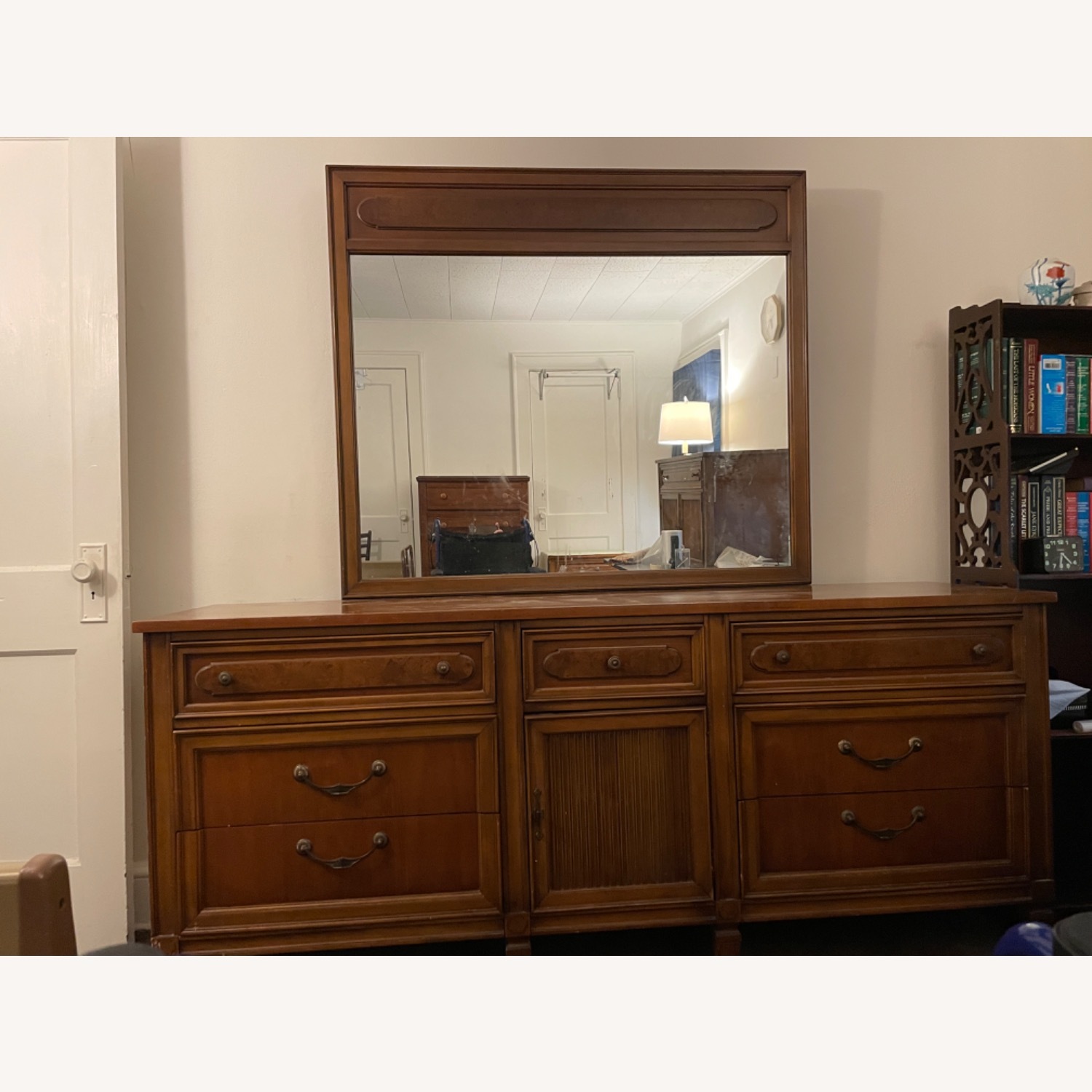 Mid-Century Modern Dresser W Mirror - image-1