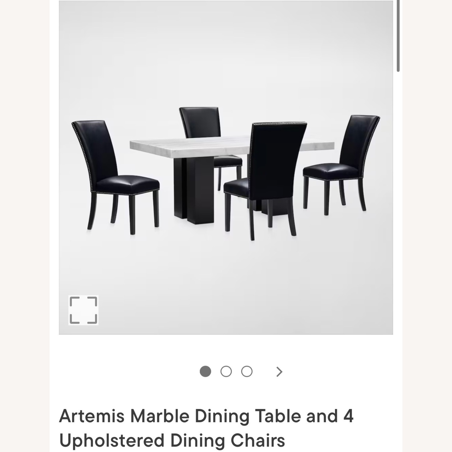 Artemis Marble Dining Set with 4 Chairs - image-1