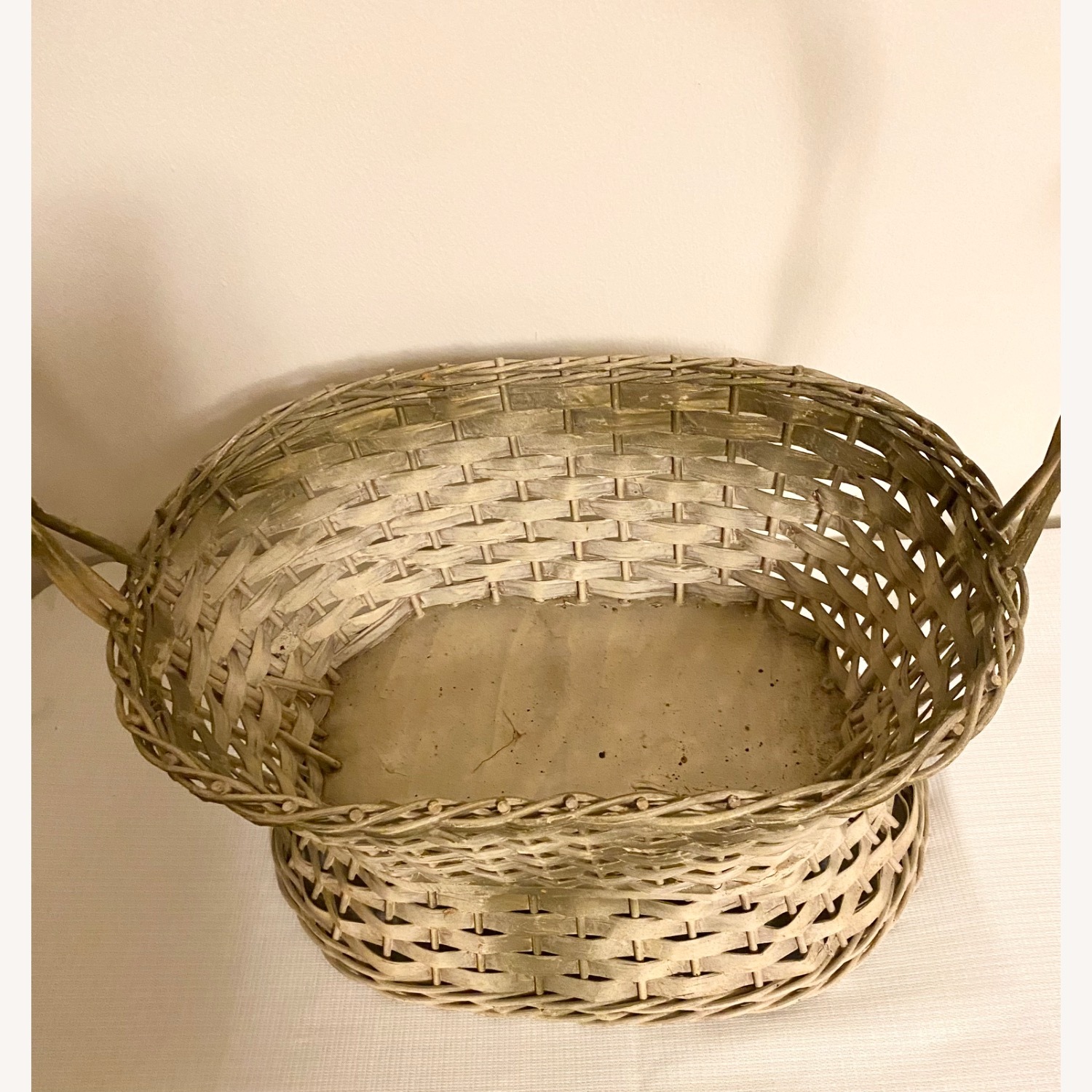 Antique Victorian Flower Wedding Floral Basket - image-3