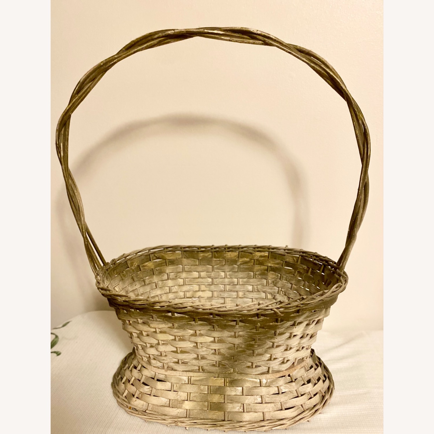 Antique Victorian Flower Wedding Floral Basket - image-1