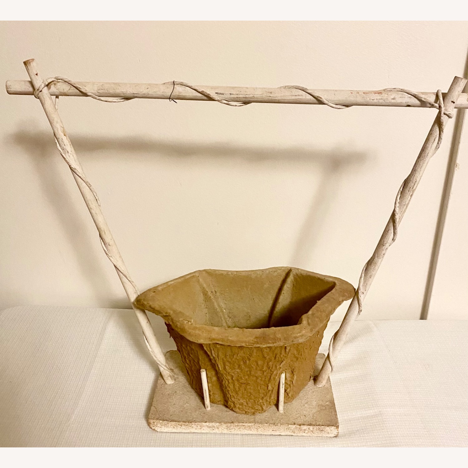 Antique Victorian Flower Wedding Floral Basket - image-1