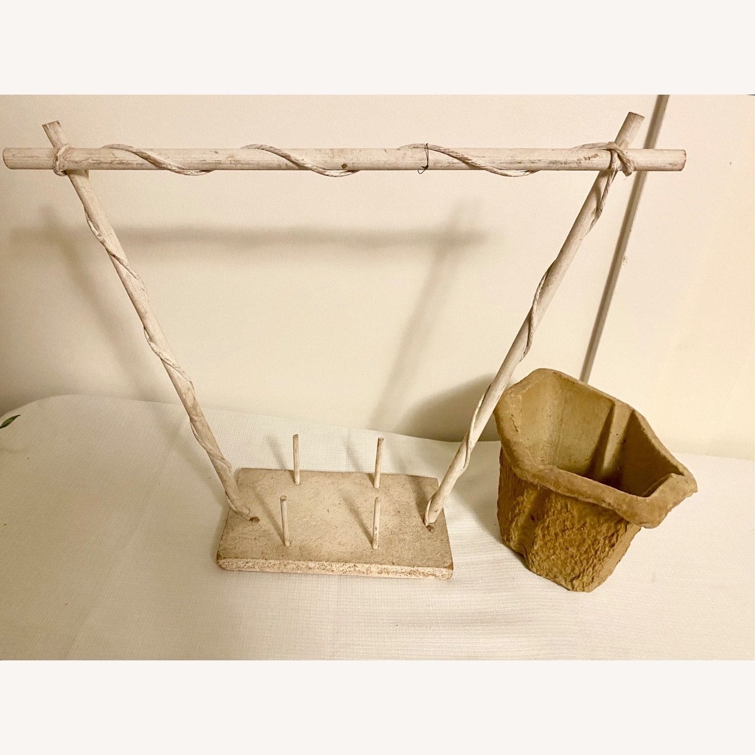 Antique Victorian Flower Wedding Floral Basket - image-3