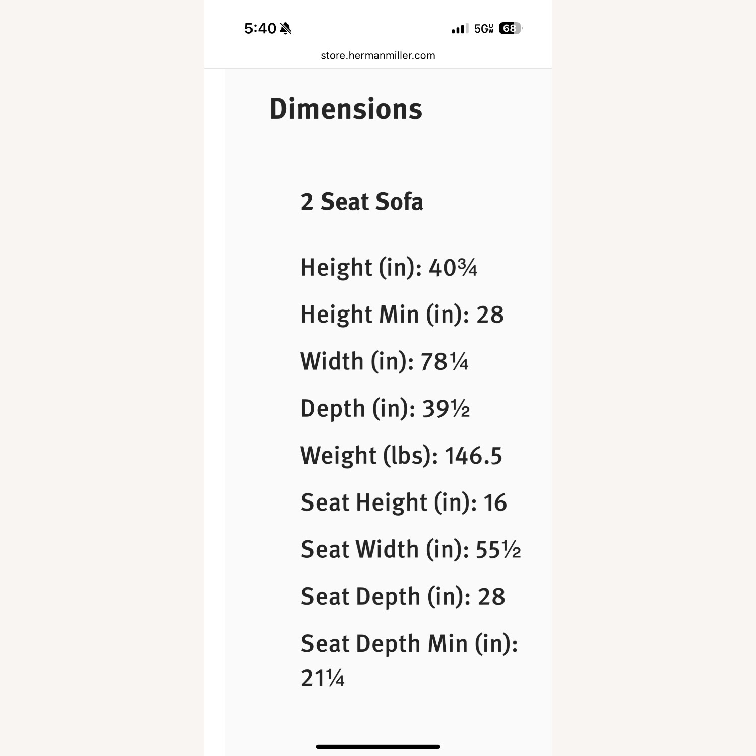 2 Piece Herman Miller Luva Modular Sofa  - image-11