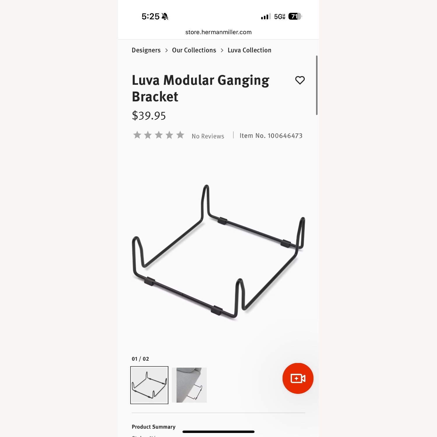 2 Piece Herman Miller Luva Modular Sofa  - image-9