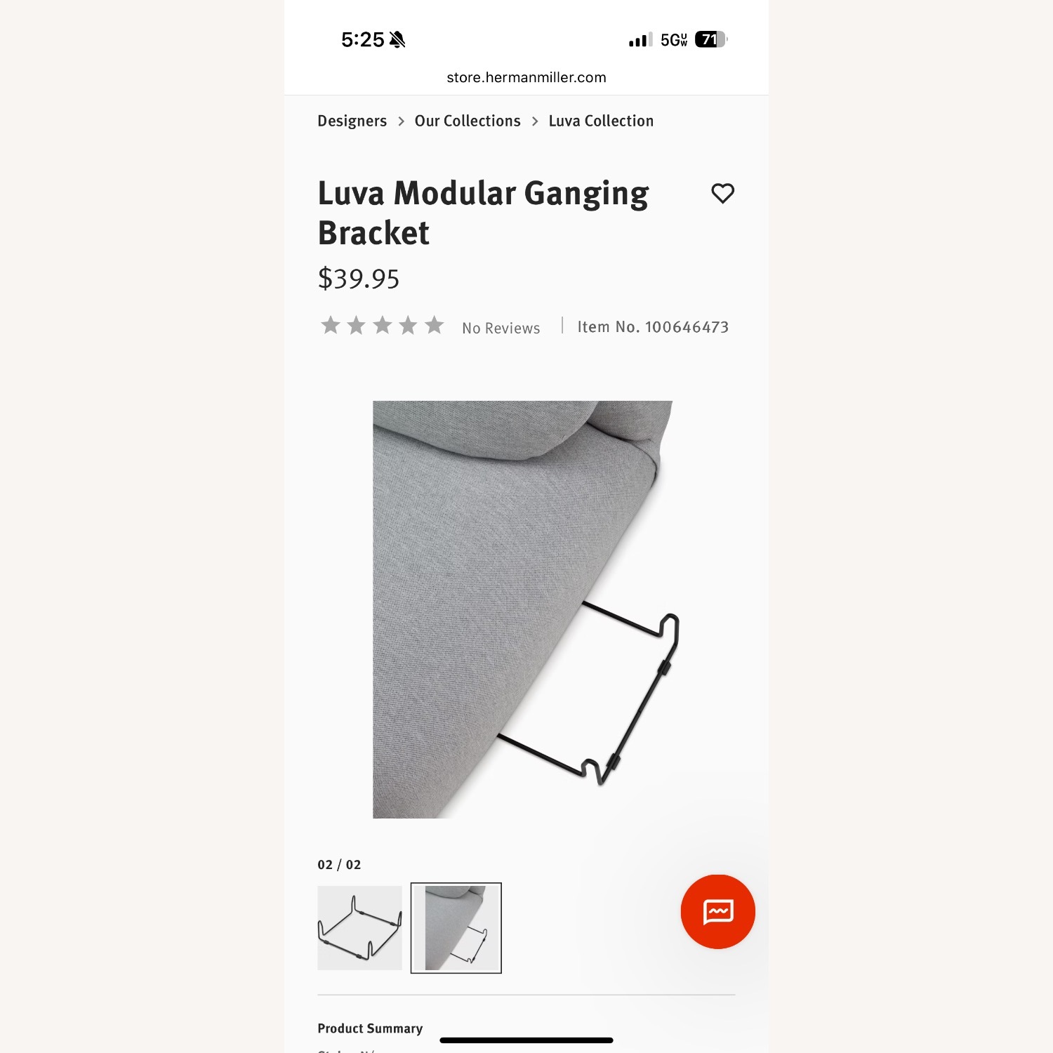 2 Piece Herman Miller Luva Modular Sofa  - image-10