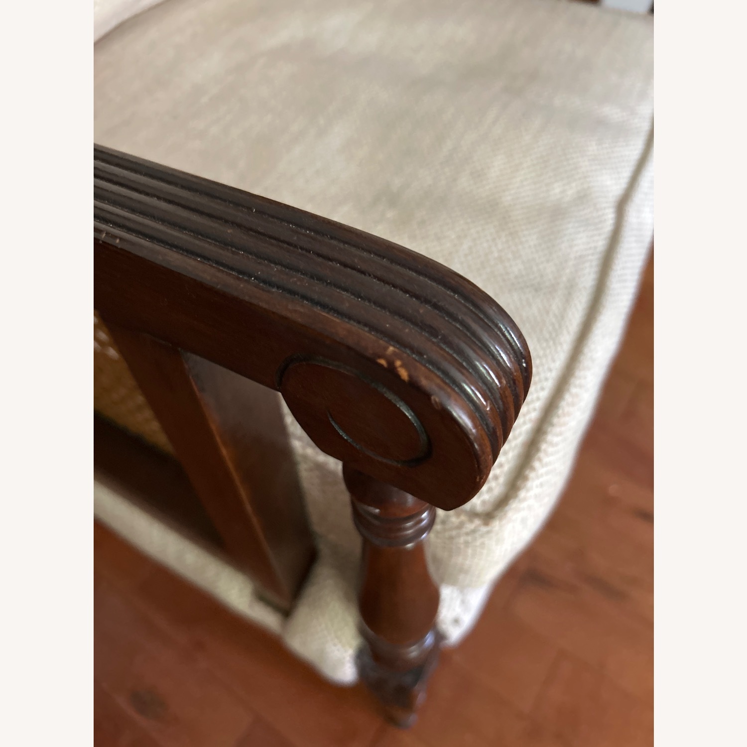 English Regency Carved Wood Armchair - image-10
