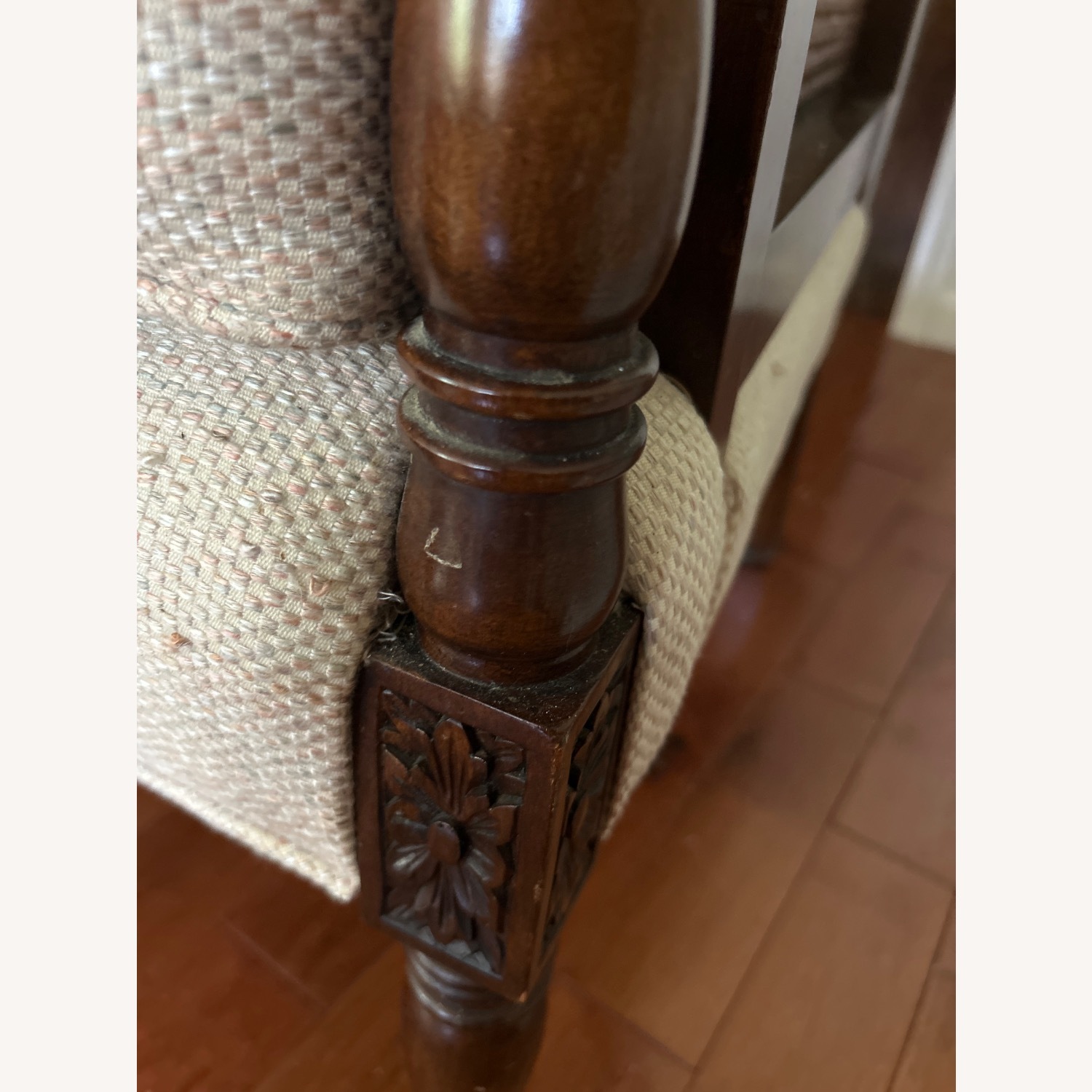 English Regency Carved Wood Armchair - image-12