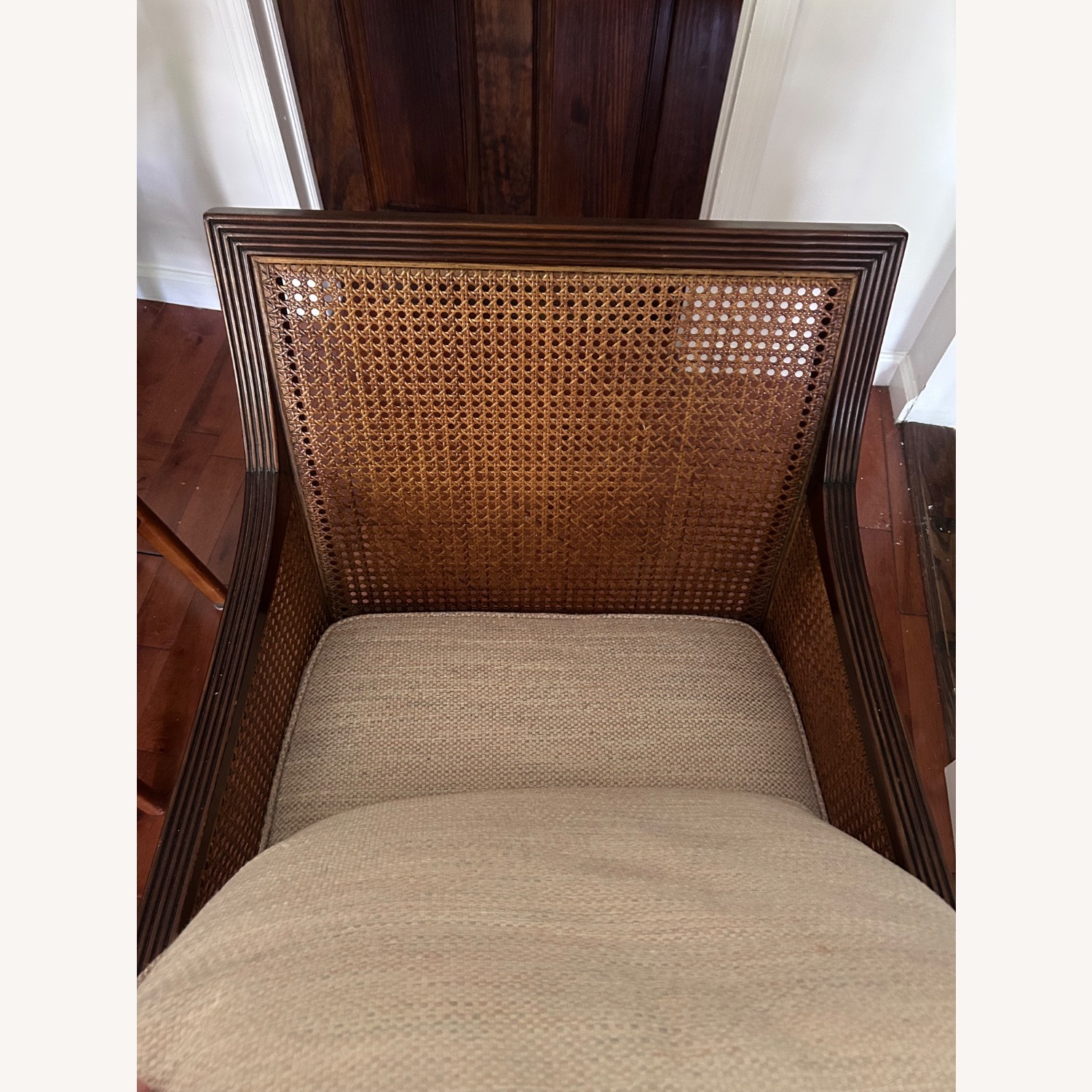 English Regency Carved Wood Armchair - image-7