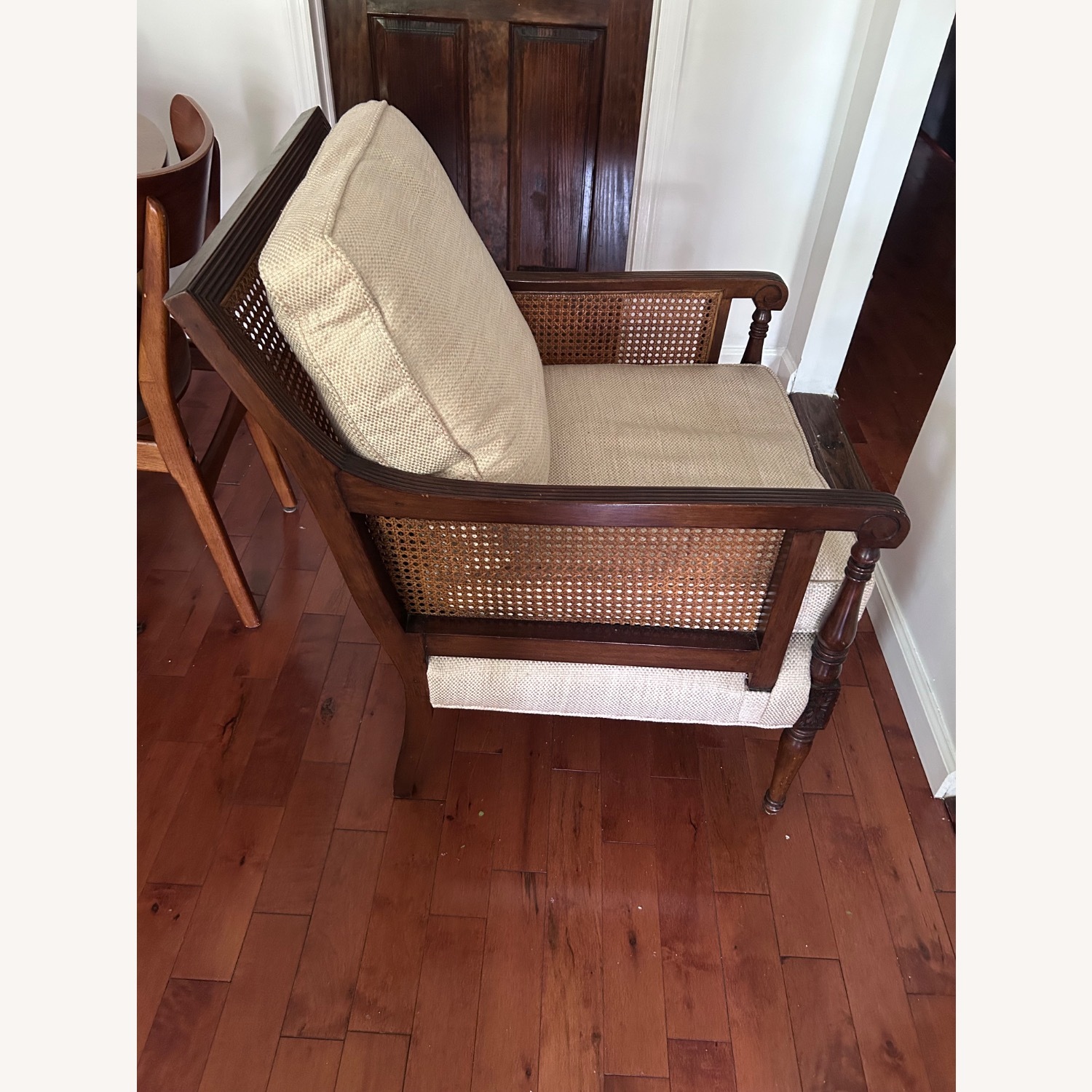 English Regency Carved Wood Armchair - image-2