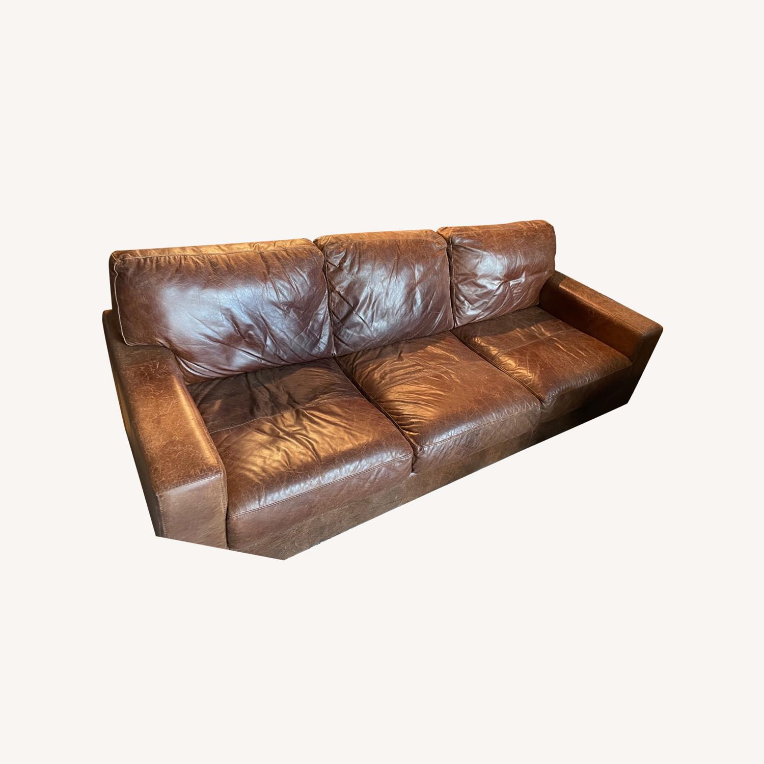 Italian Leather Sofa - image-0